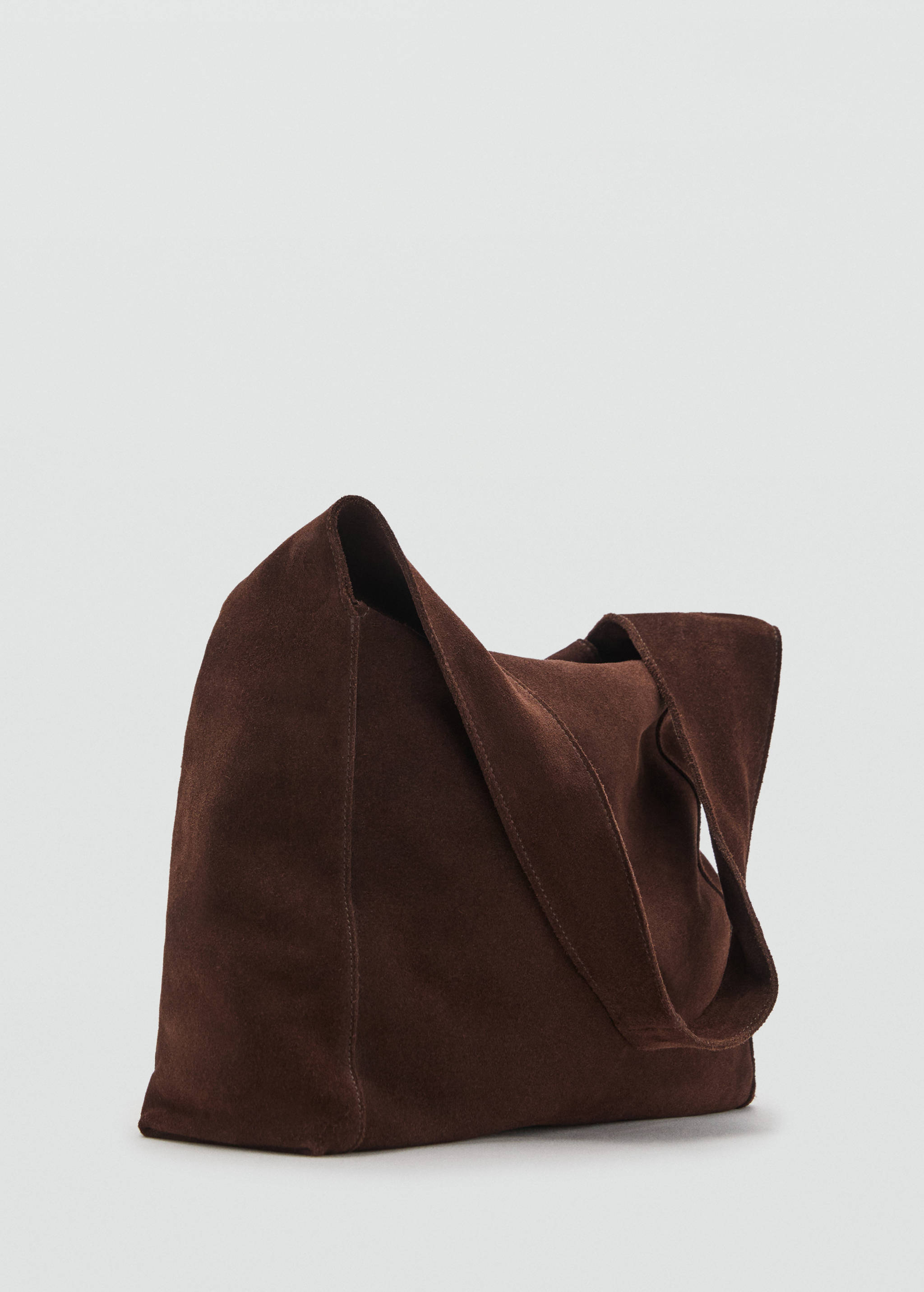 Suede shoulder bag - Medium plane