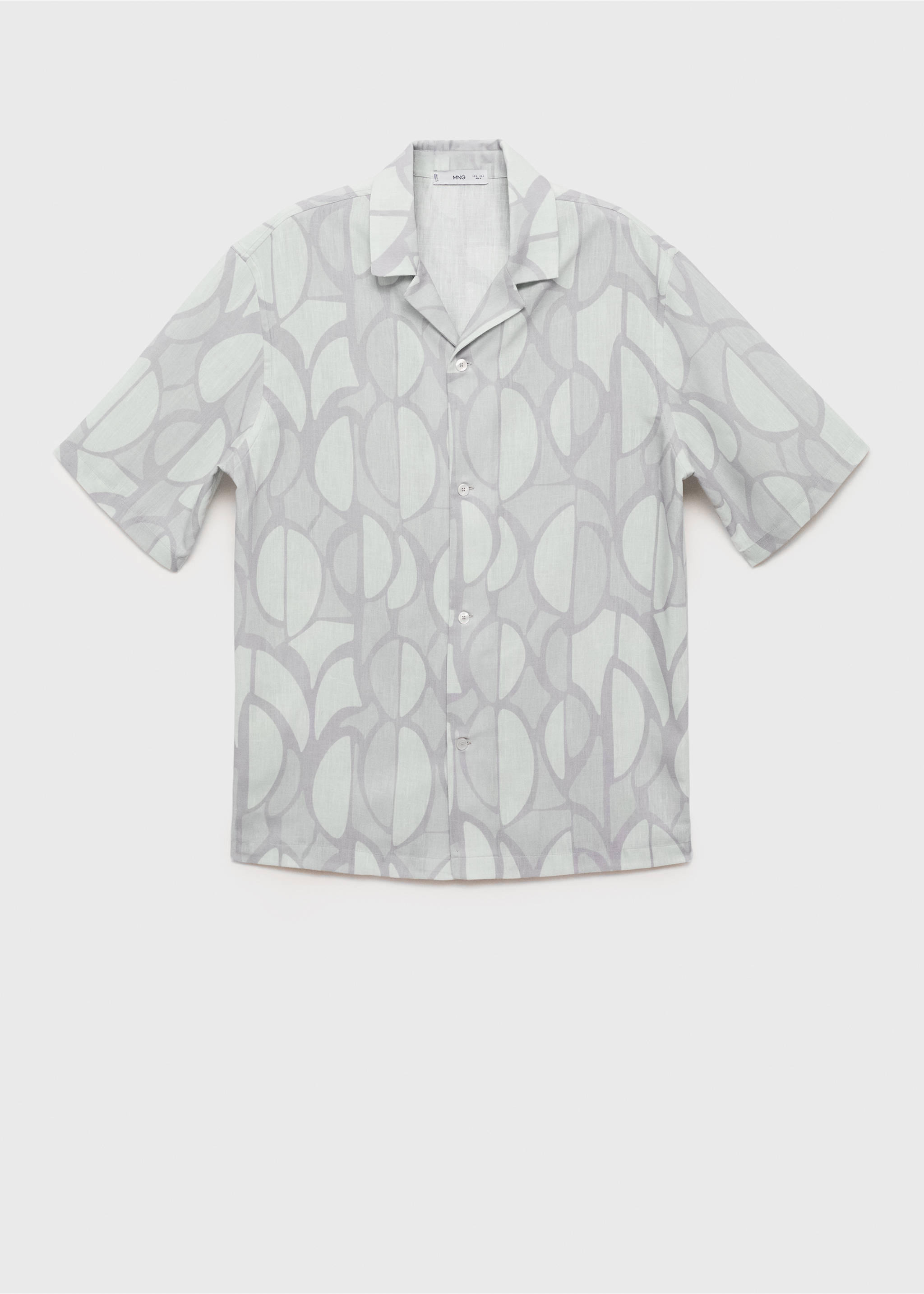 Printed short-sleeved shirt - Article without model, Sky Blue. Ref: 17081284-00.