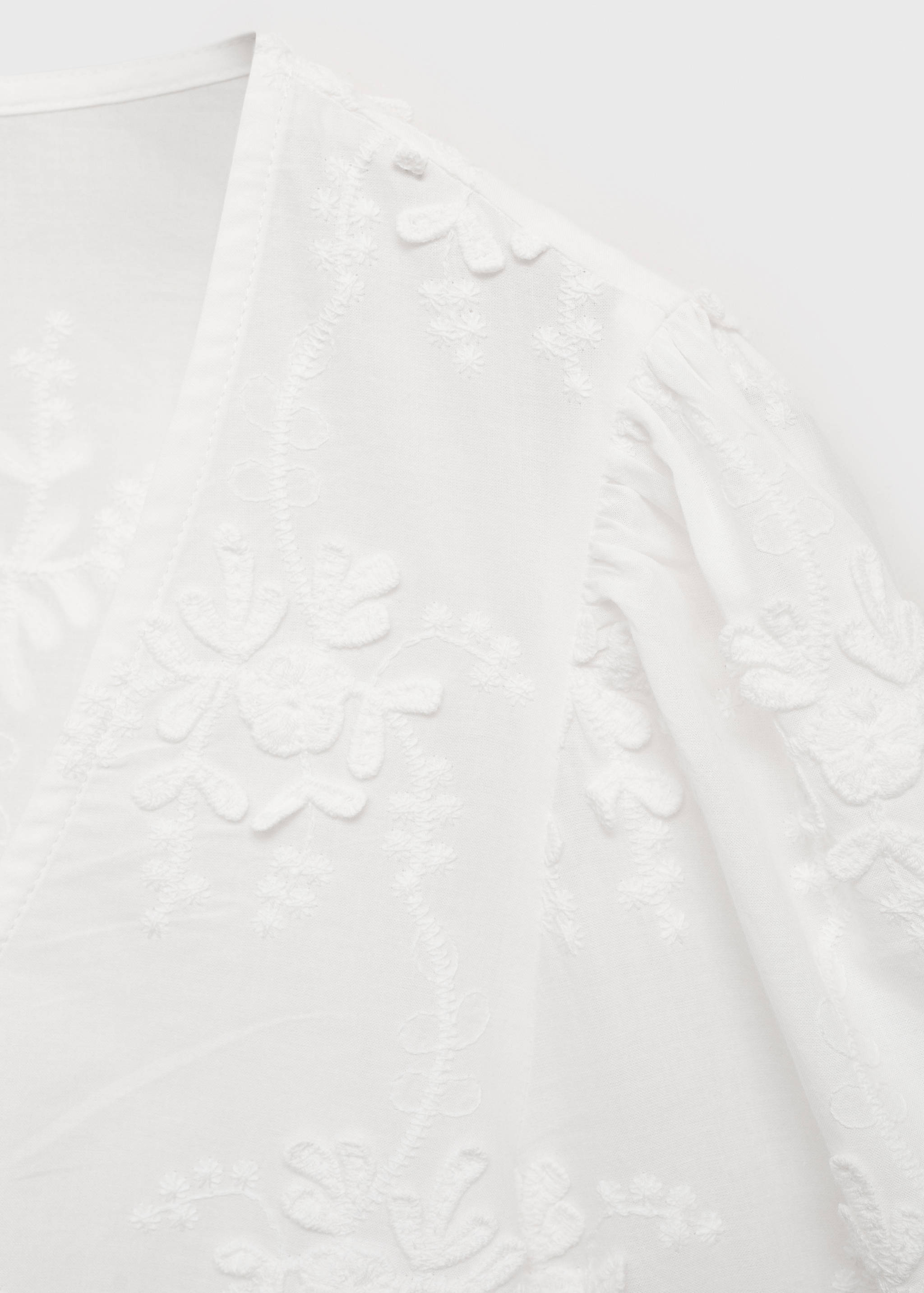 Blusa de algodão com bordado floral - Pormenor do artigo 8