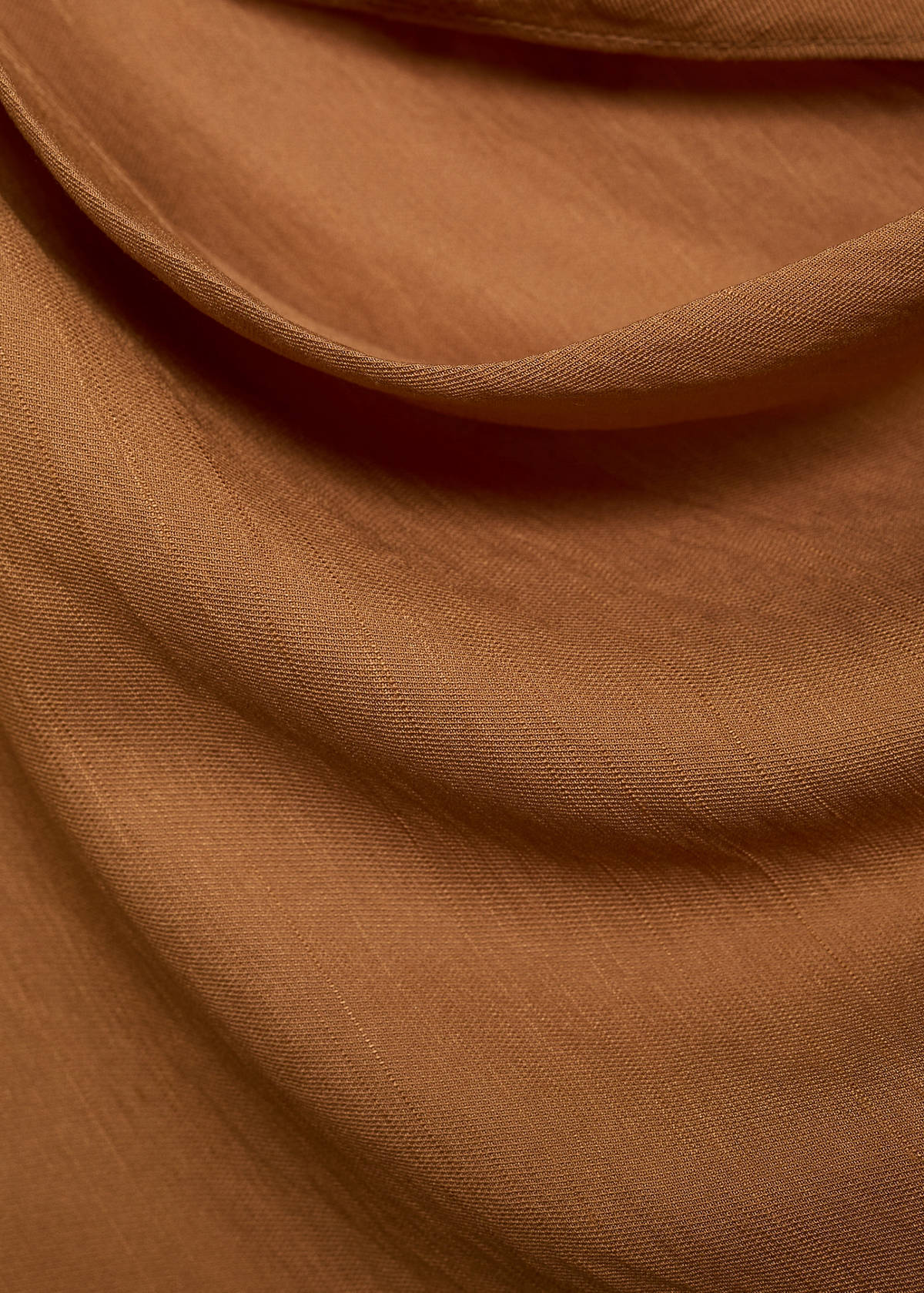 Asymmetric draped gown — Burnt Orange