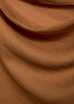 Asymmetric draped gown — Burnt Orange 8