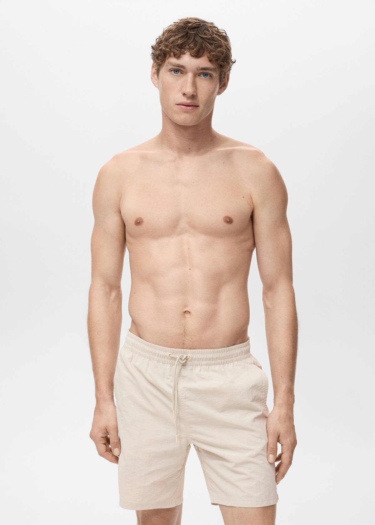 Basic drawstring swimsuit — Sand