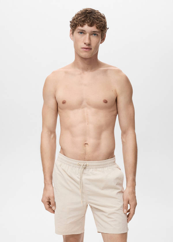Basic drawstring swimsuit — Sand