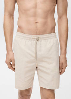 Basic drawstring swimsuit — Sand 4