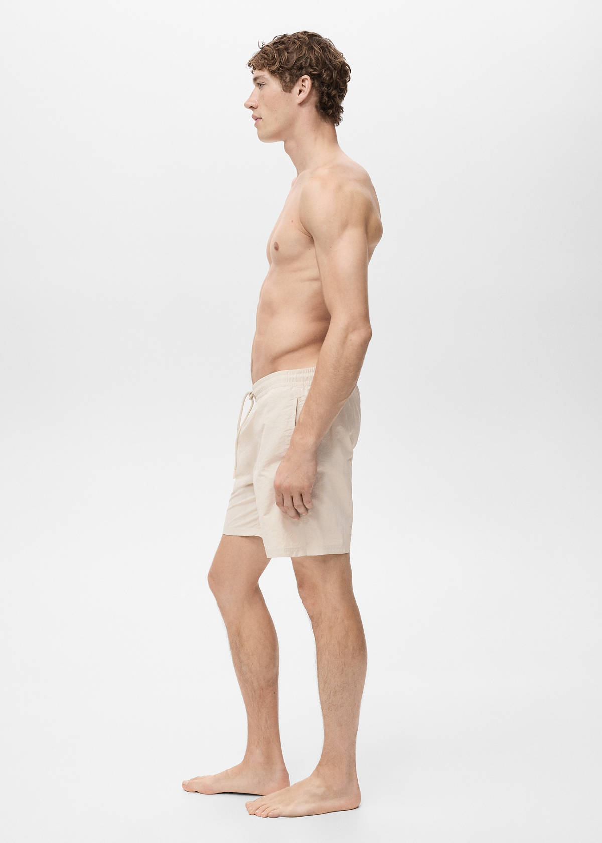 Basic drawstring swimsuit — Sand