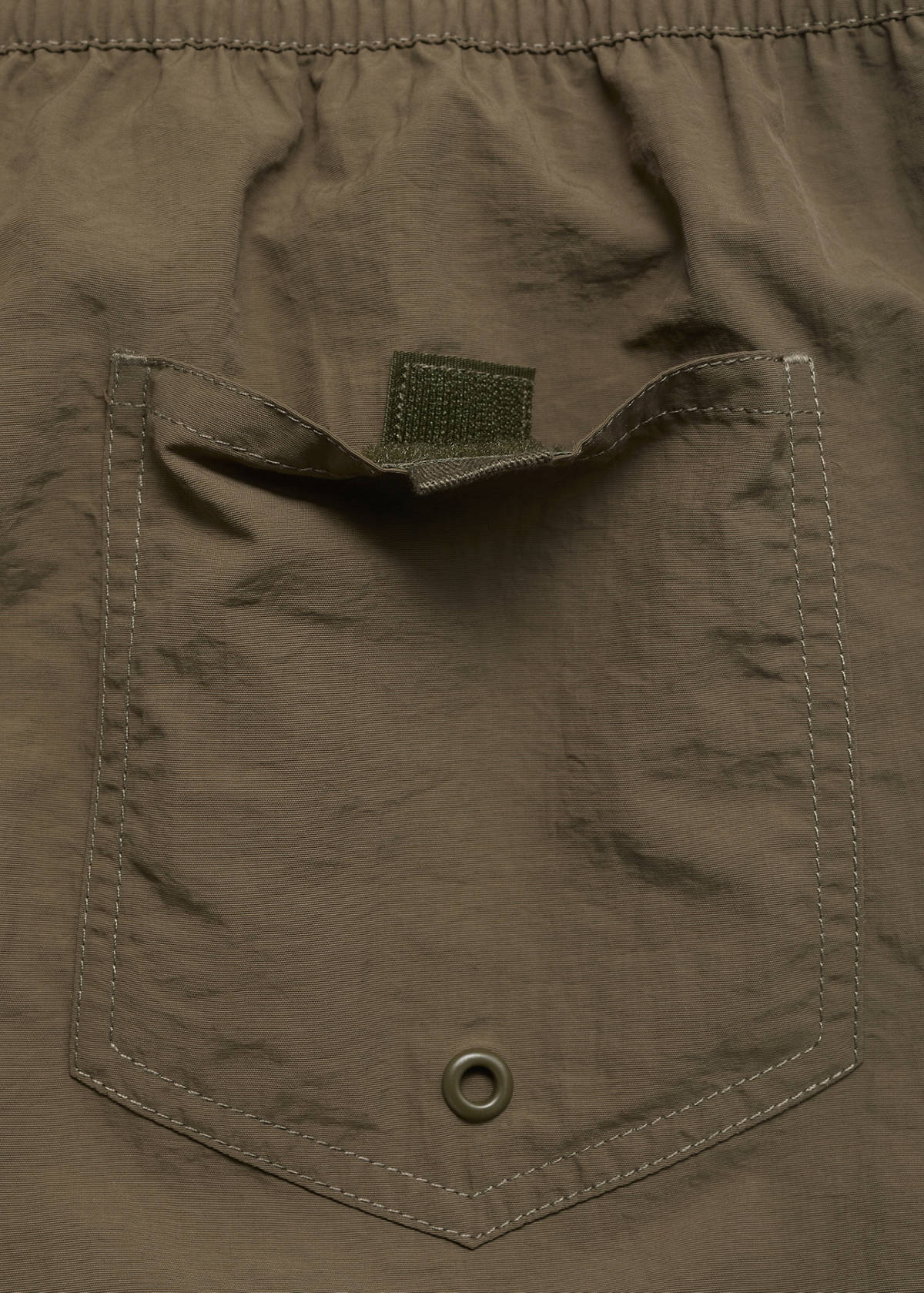 Basic drawstring swimsuit — Khaki