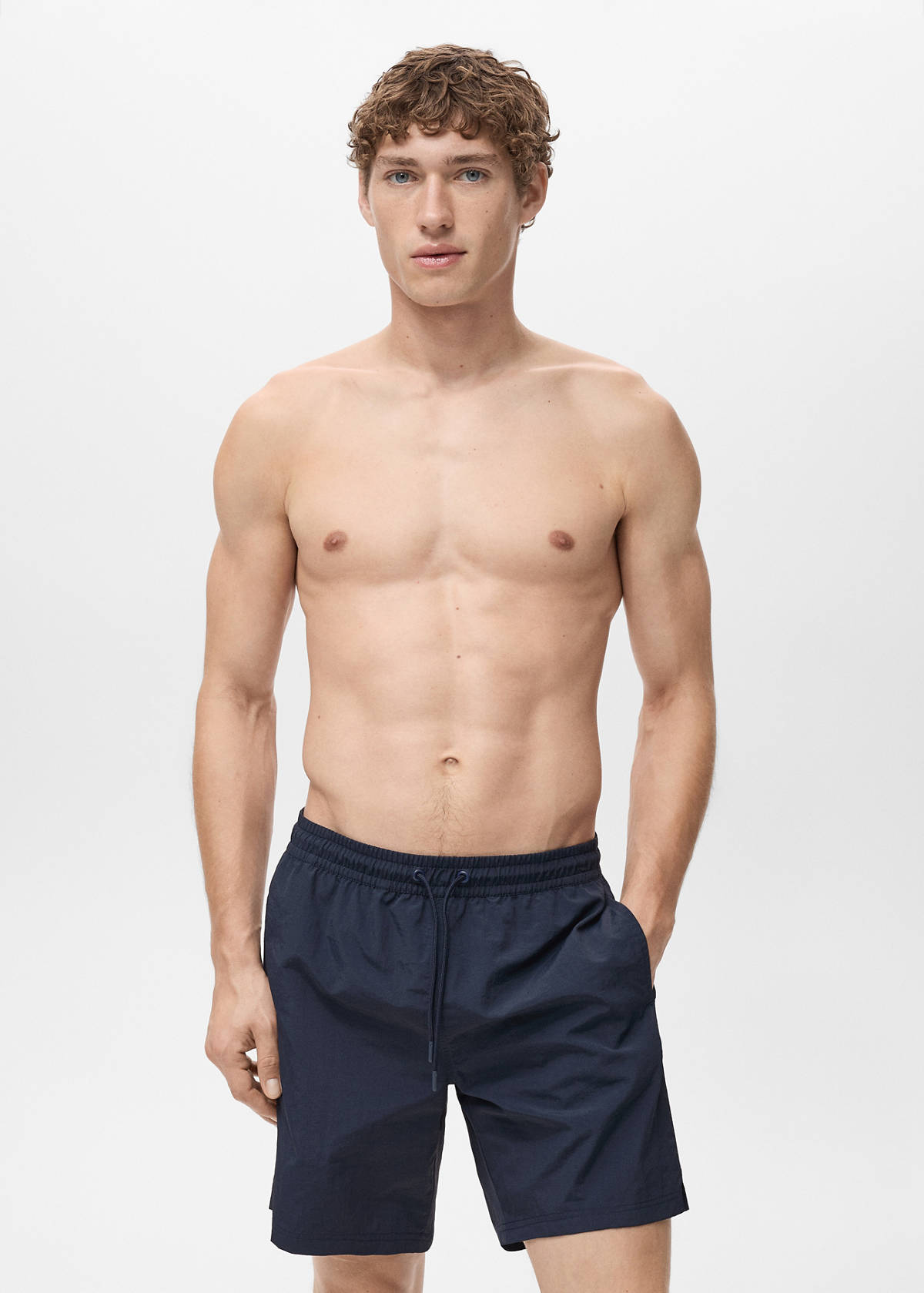 Basic drawstring swimsuit — Dark Navy