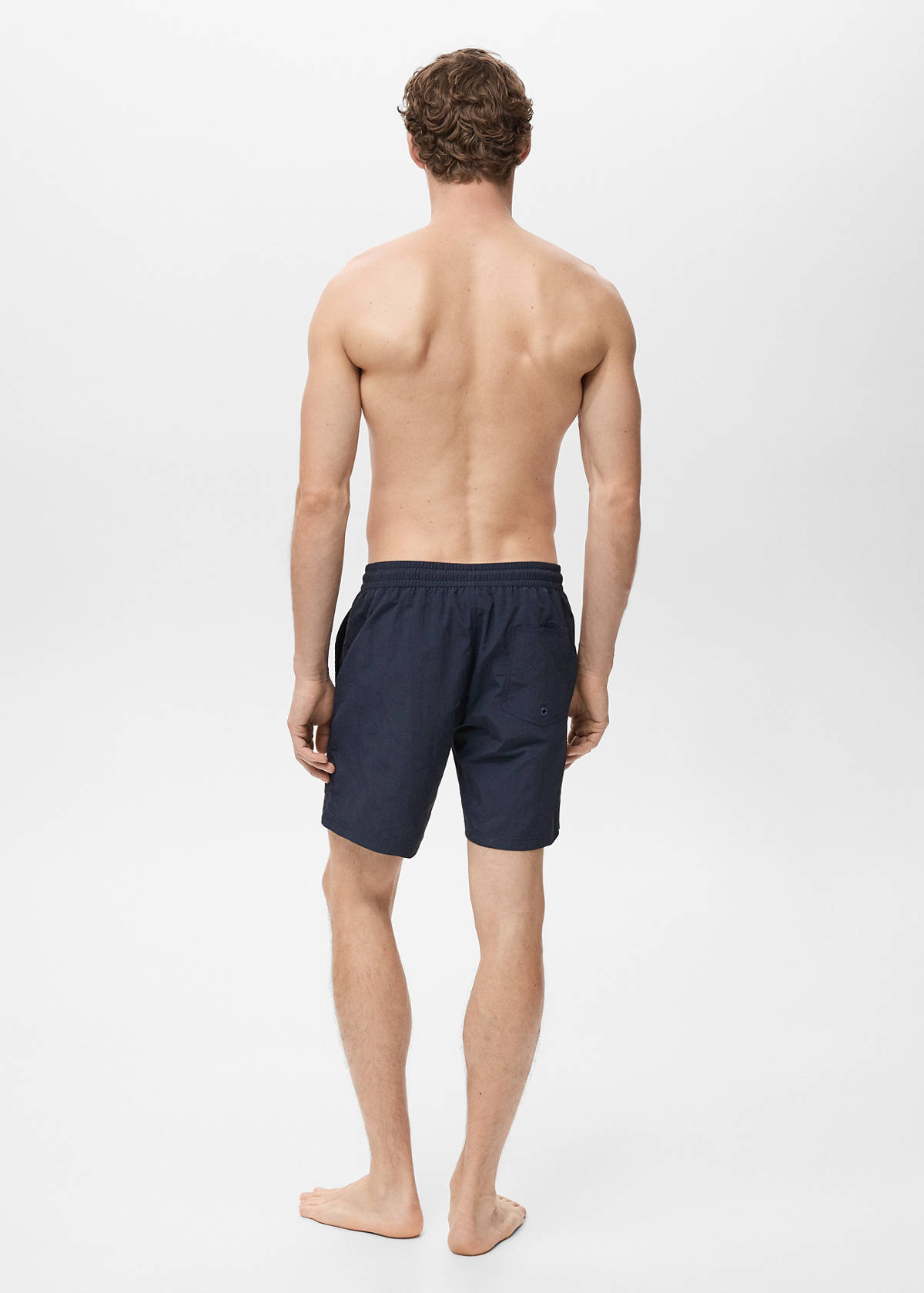 Basic drawstring swimsuit — Dark Navy