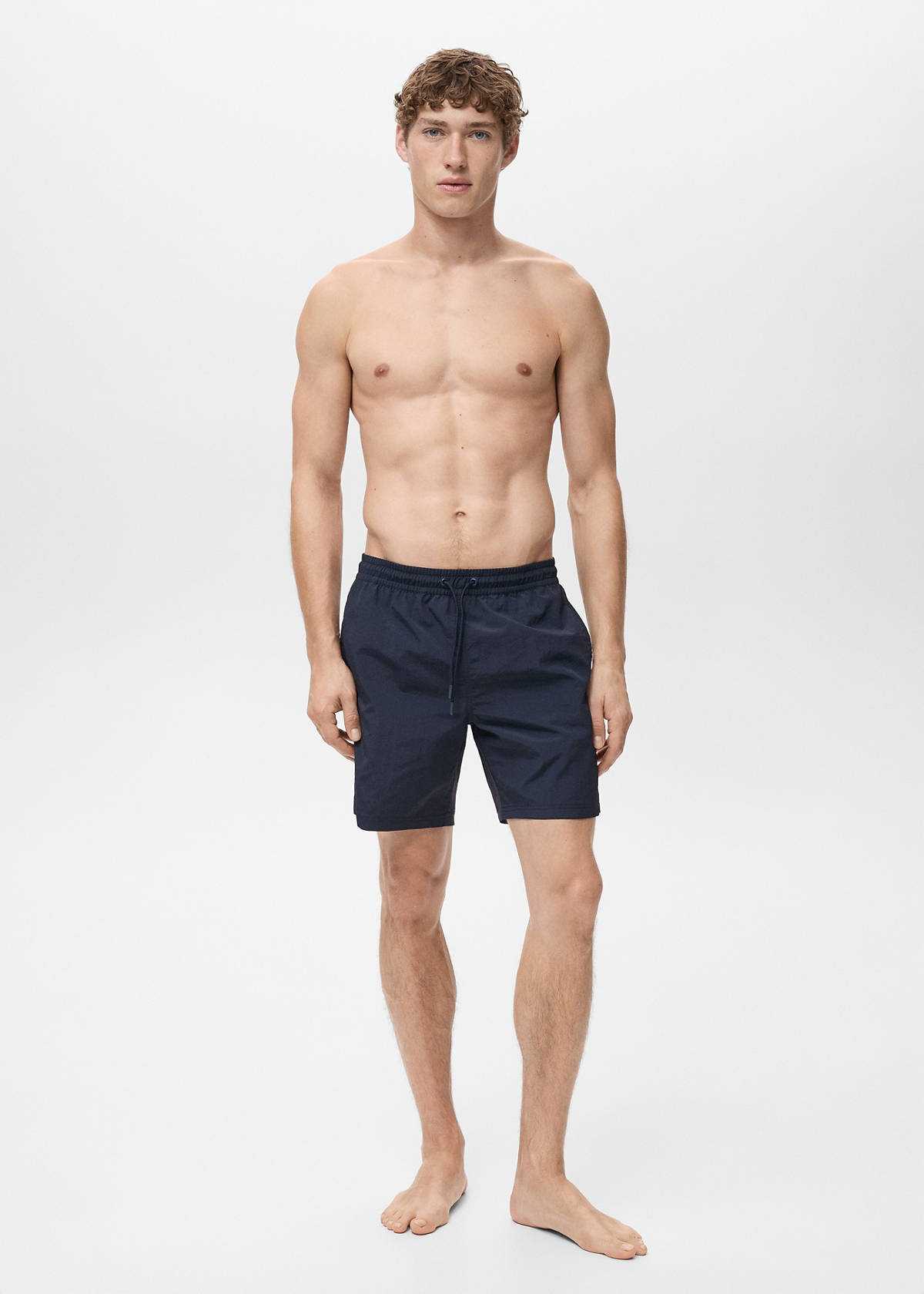 Basic drawstring swimsuit — Dark Navy