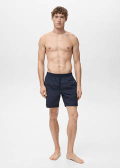 Basic drawstring swimsuit — Dark Navy 7