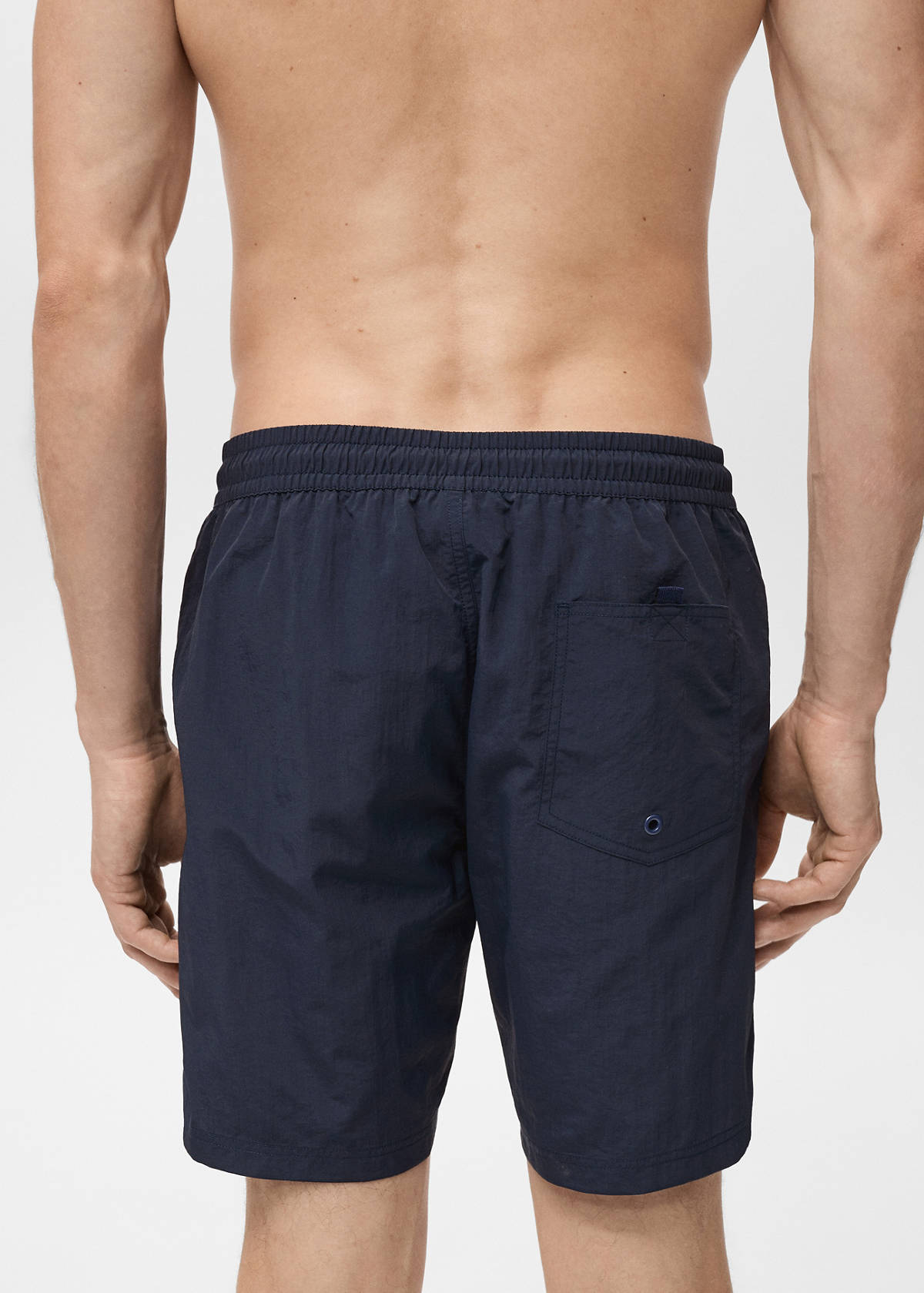 Basic drawstring swimsuit — Dark Navy