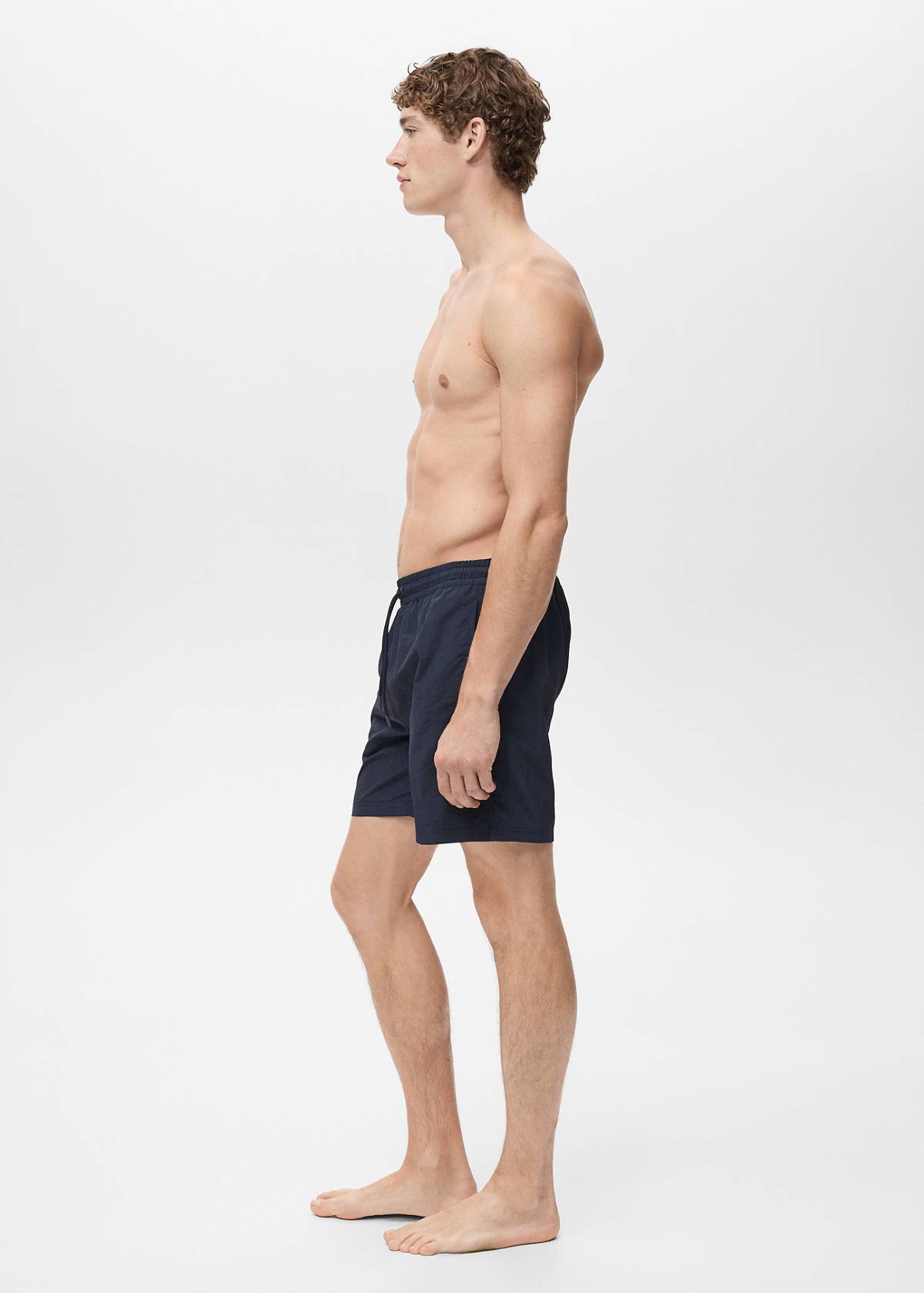 Basic drawstring swimsuit — Dark Navy