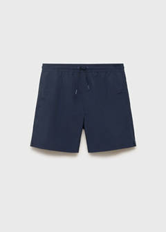 Basic drawstring swimsuit — Dark Navy 9