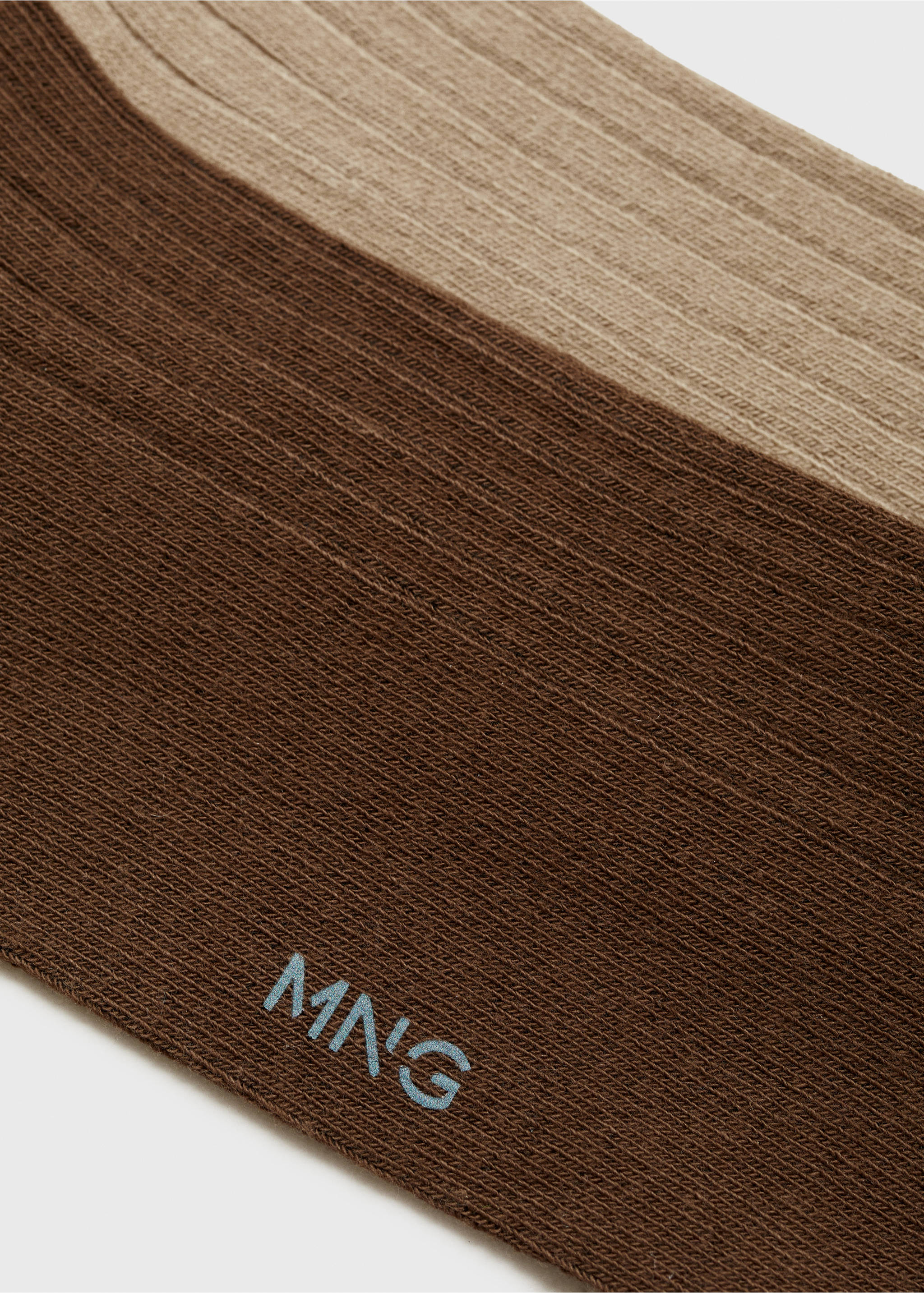 Pack of 2 ribbed cotton socks - Details of the article 0, Beige. Ref: 17081291-00.