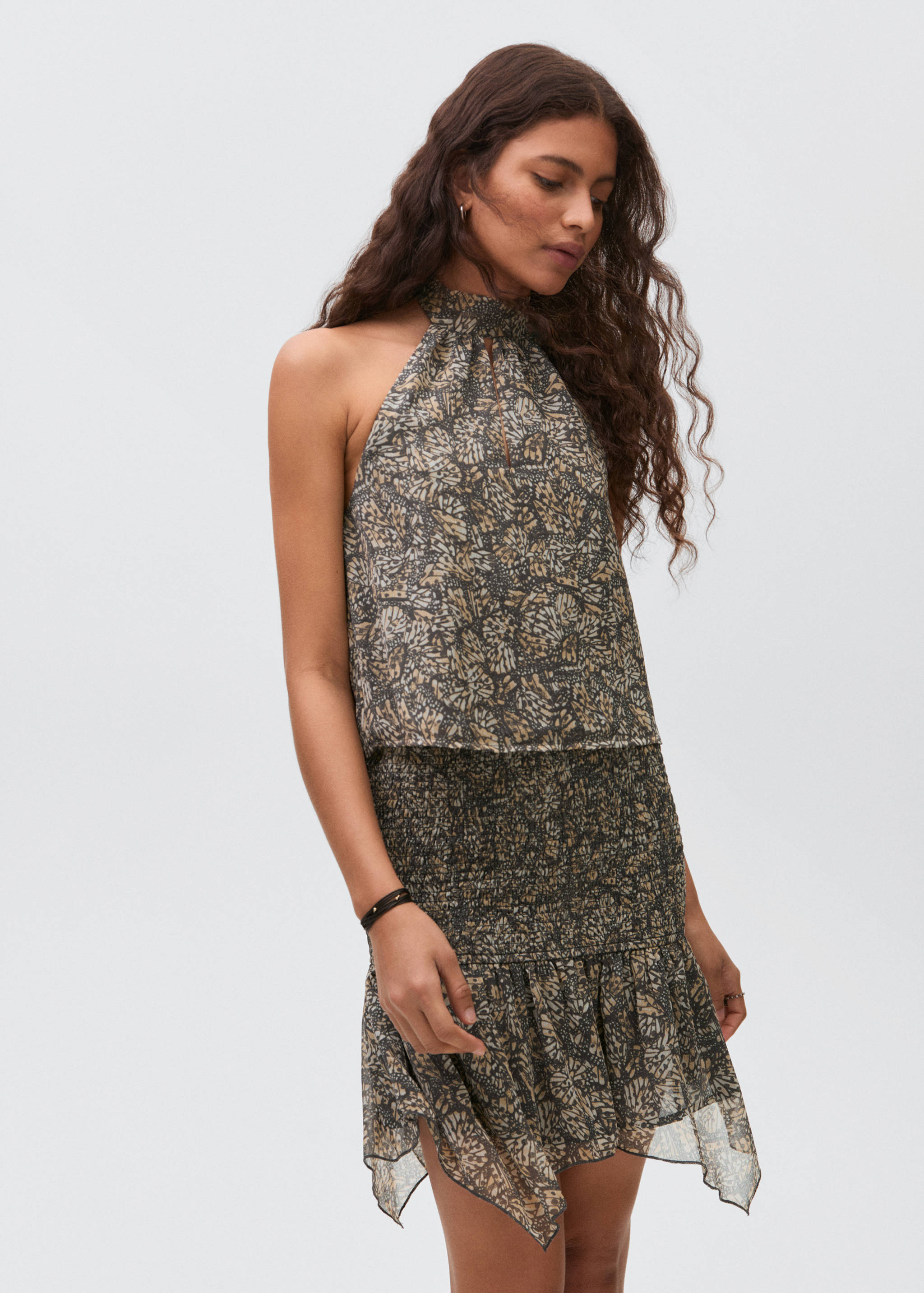 Asymmetrical printed skirt - Medium plane