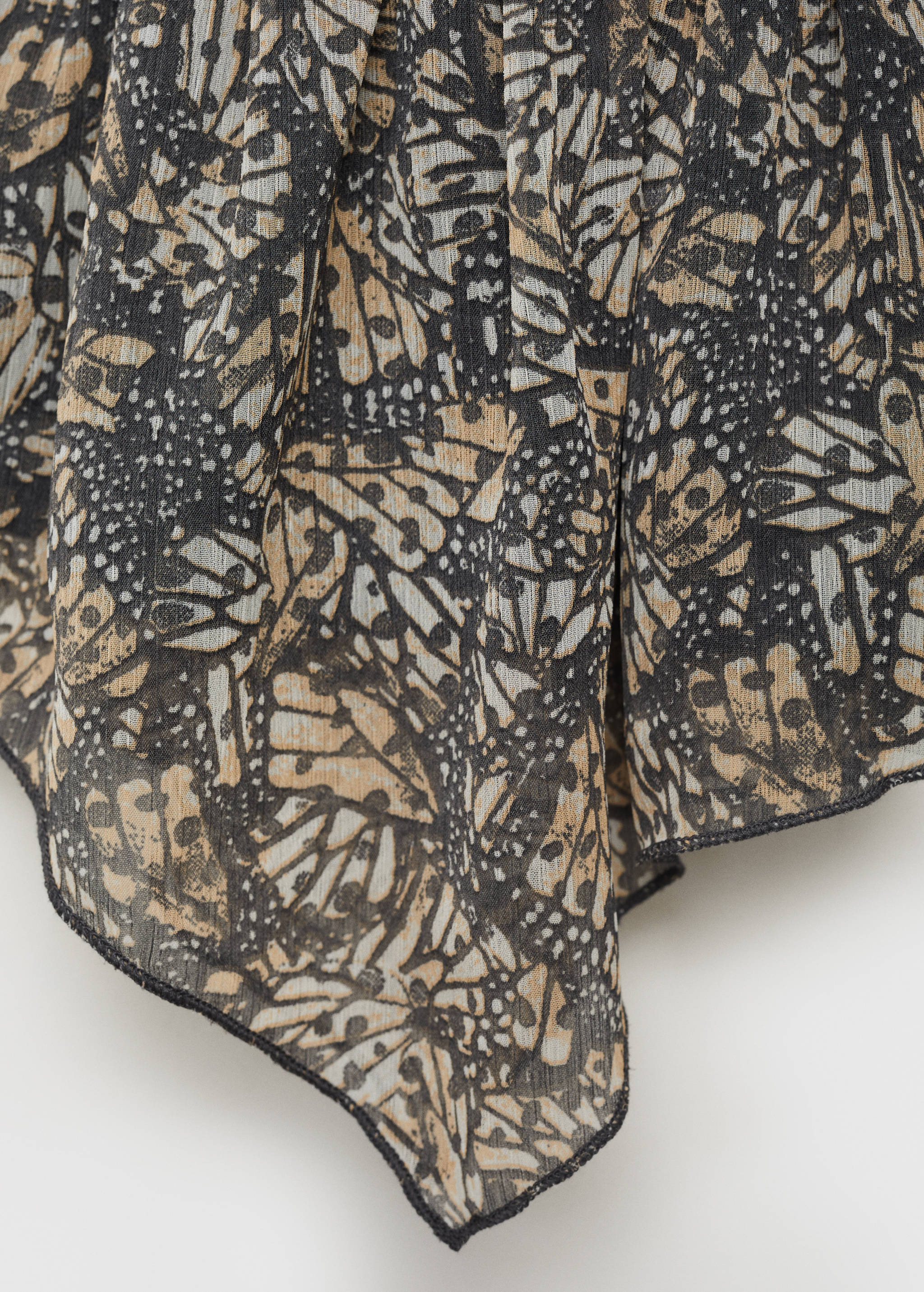 Asymmetrical printed skirt - Details of the article 0