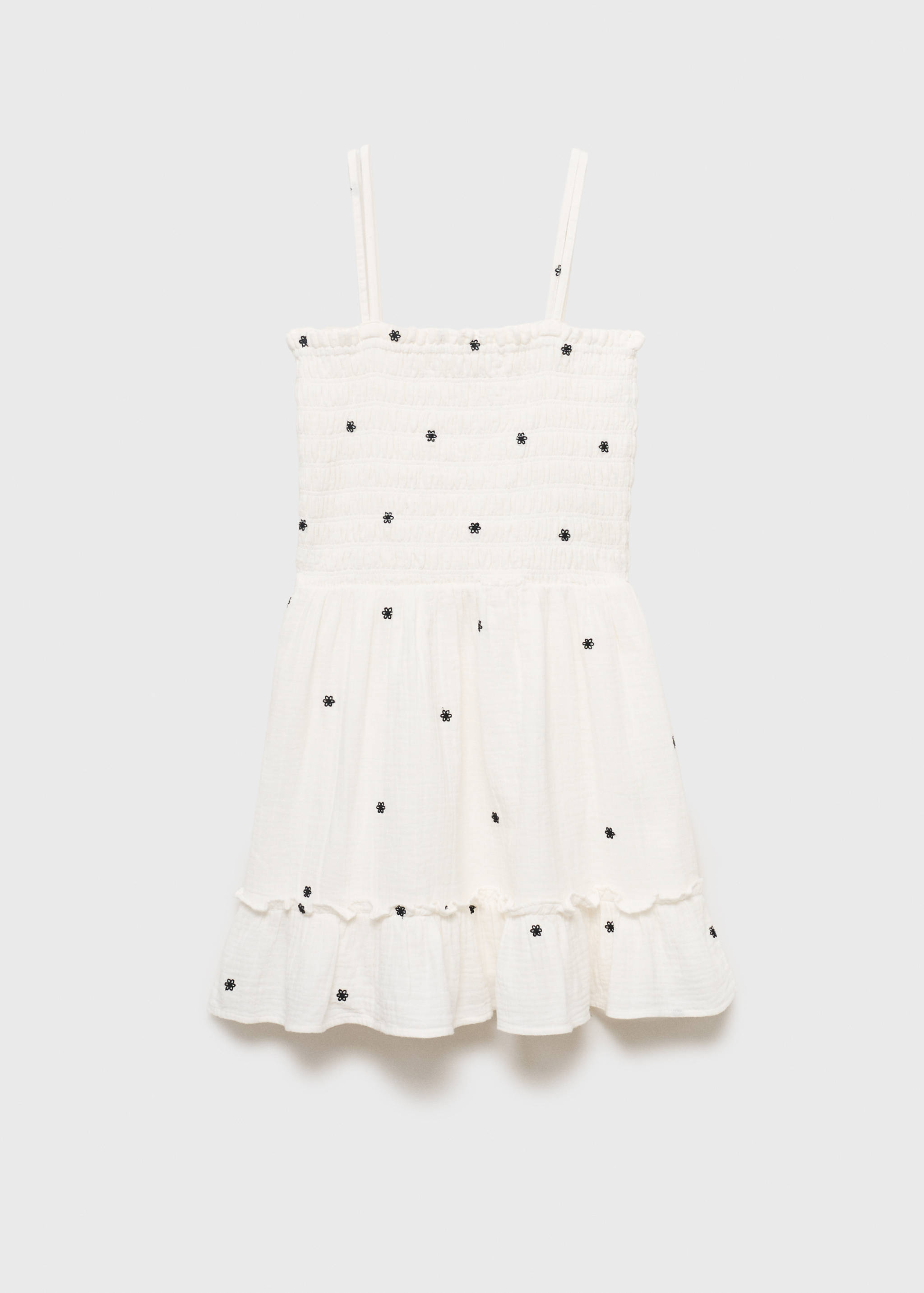 Embroidered cotton dress with floral pattern - Article without model