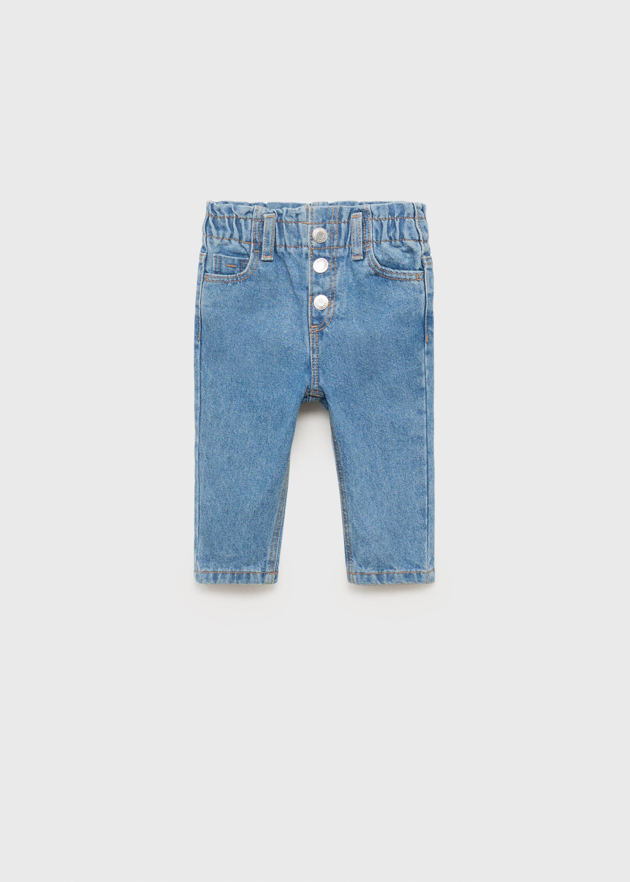 Джинсы paperbag с кнопками - Изделие без модели
