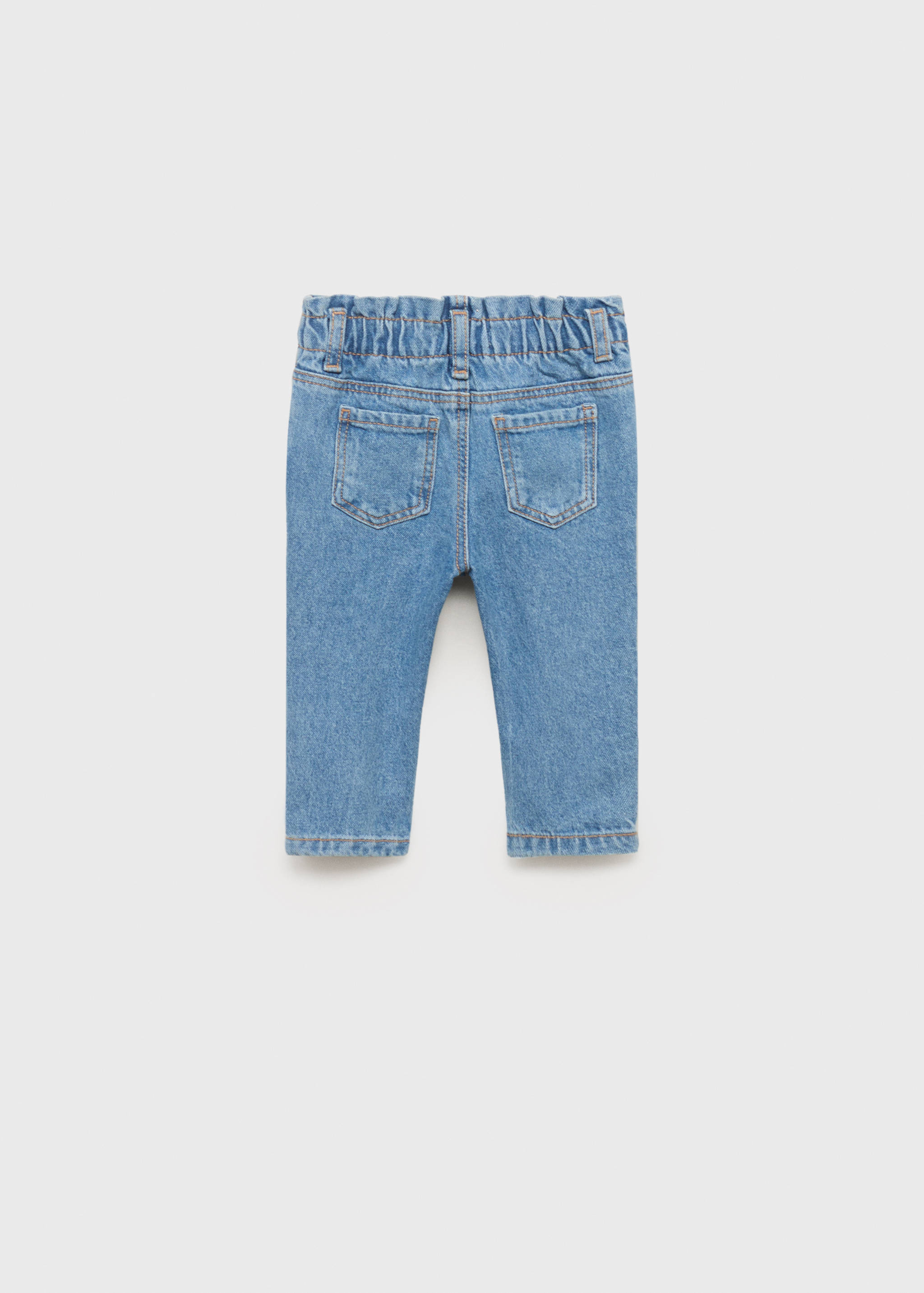 Джинсы paperbag с кнопками - Обратная сторона изделия