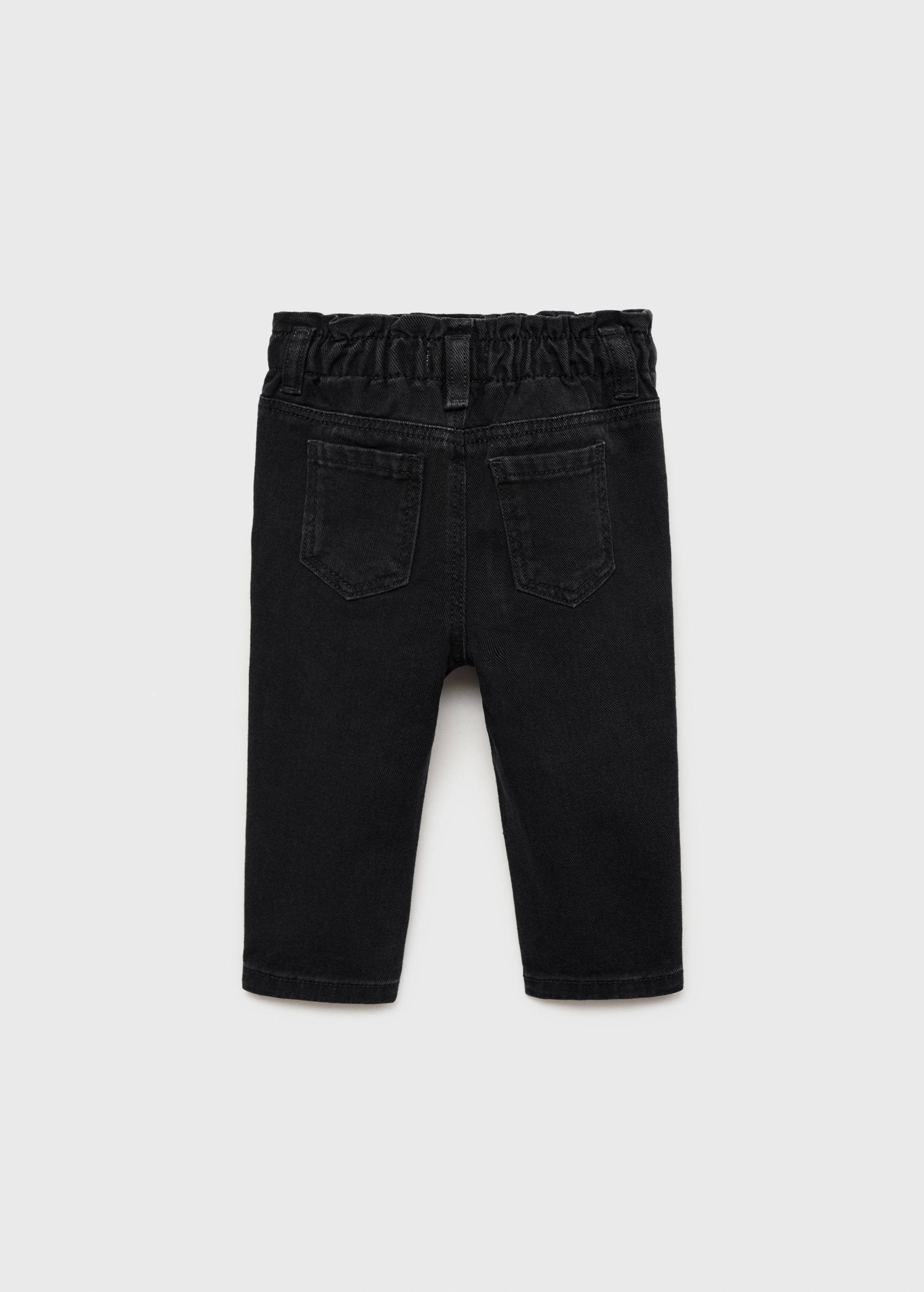 Paper bag jeans with buttons - Reverse of the article