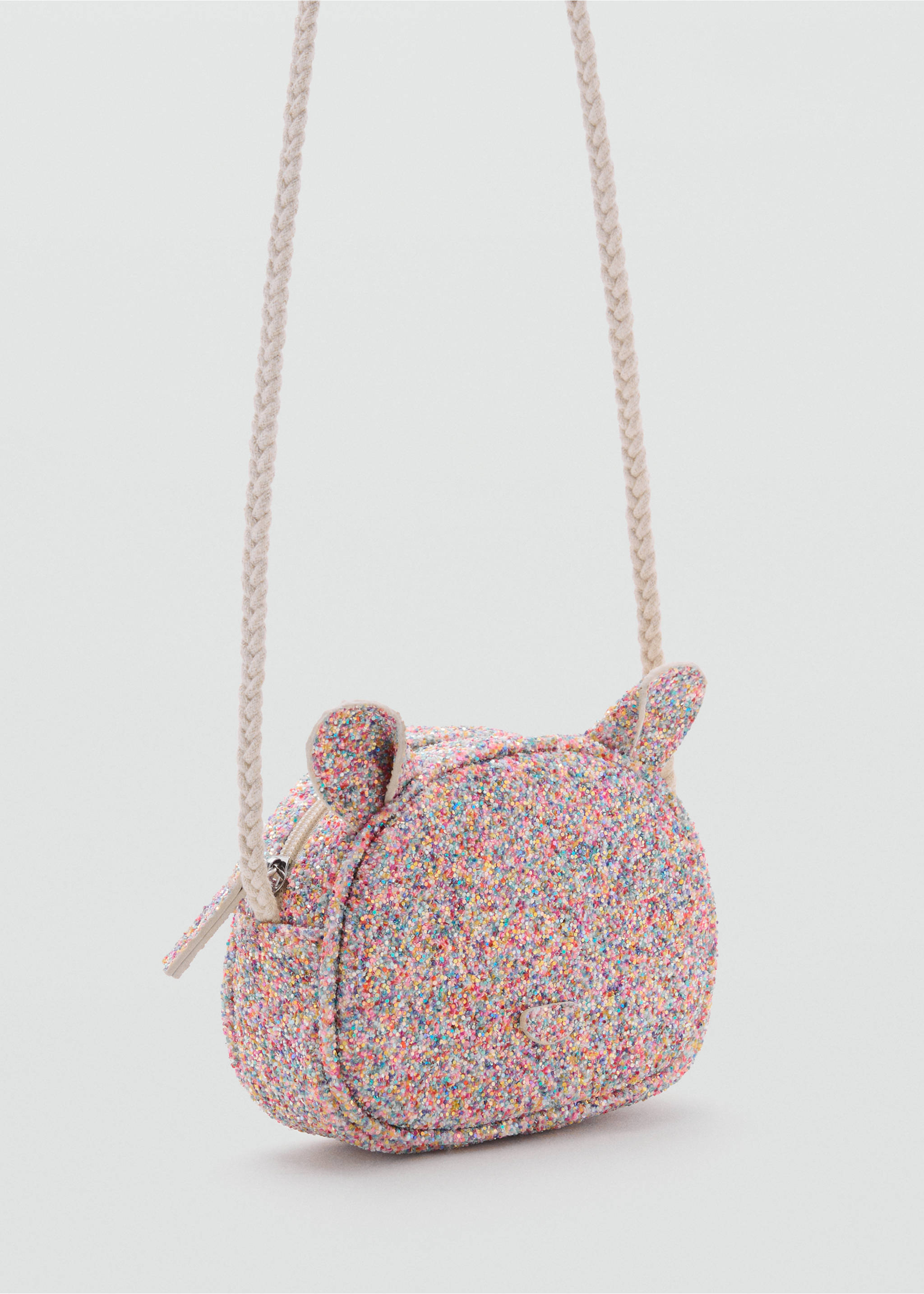 Sequin ear bag - Medium plane, Pink. Ref: 17081519-00.