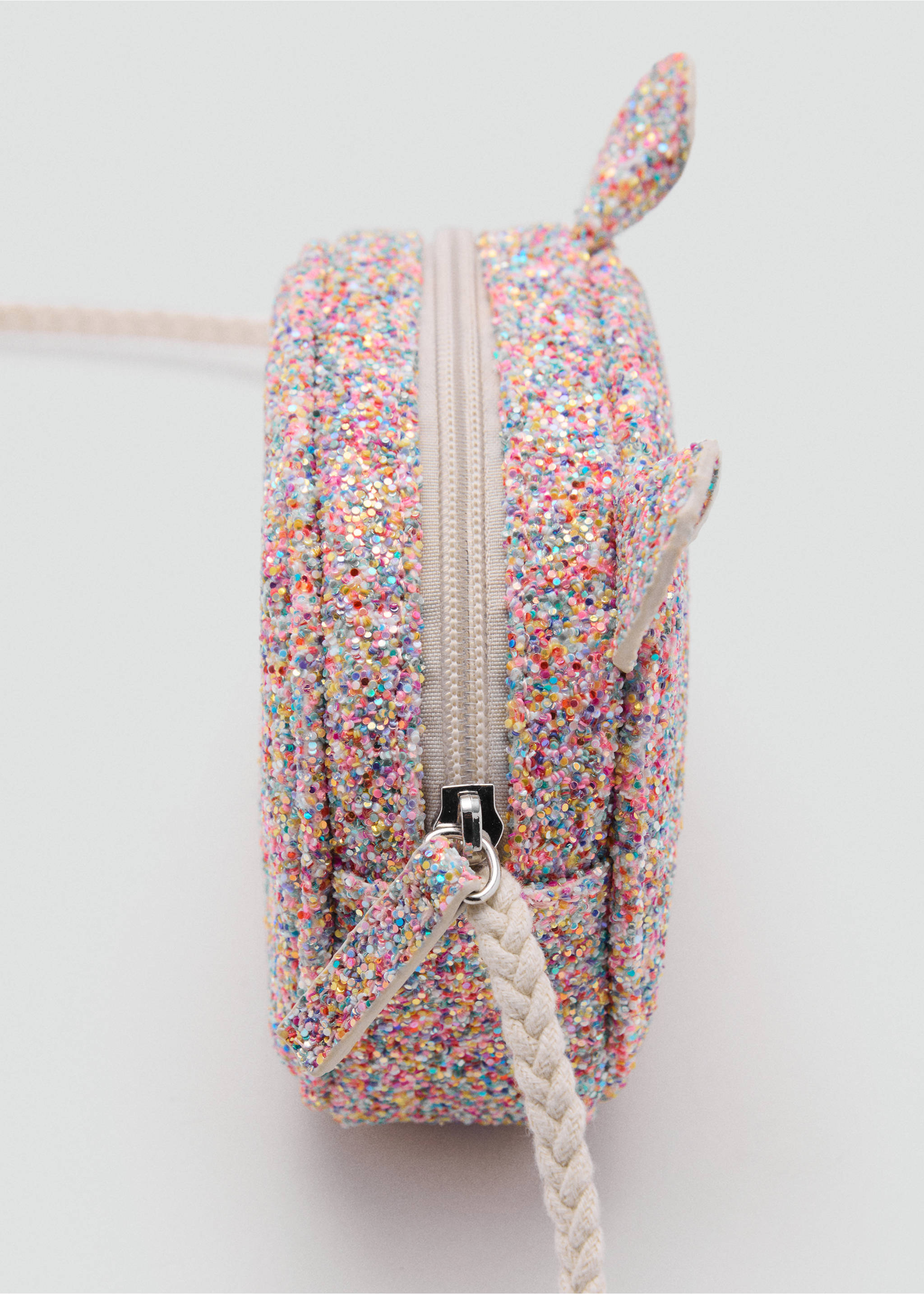 Sequin ear bag - Details of the article 1, Pink. Ref: 17081519-00.