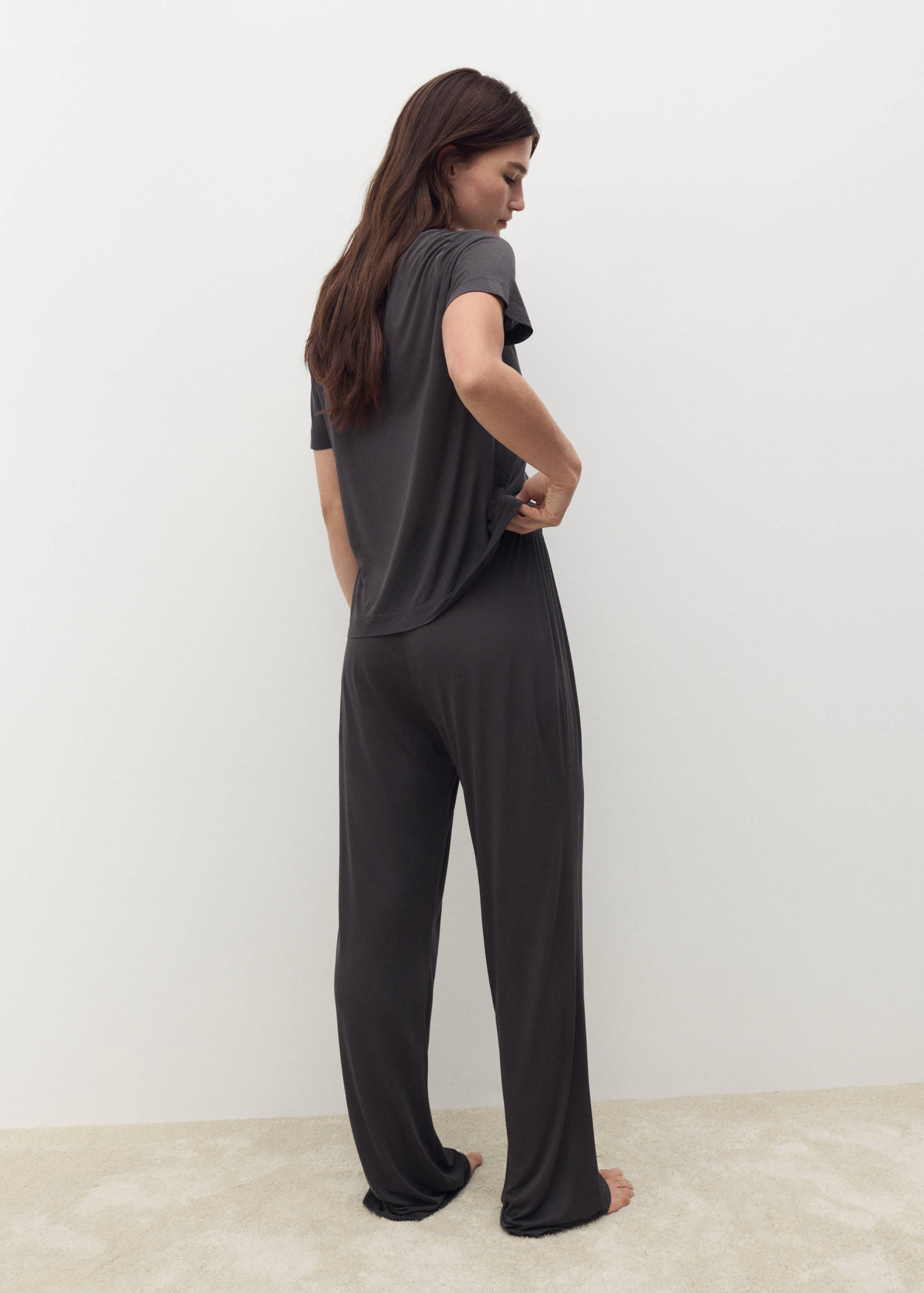 Micro-modal pajama pants - Reverse of the article