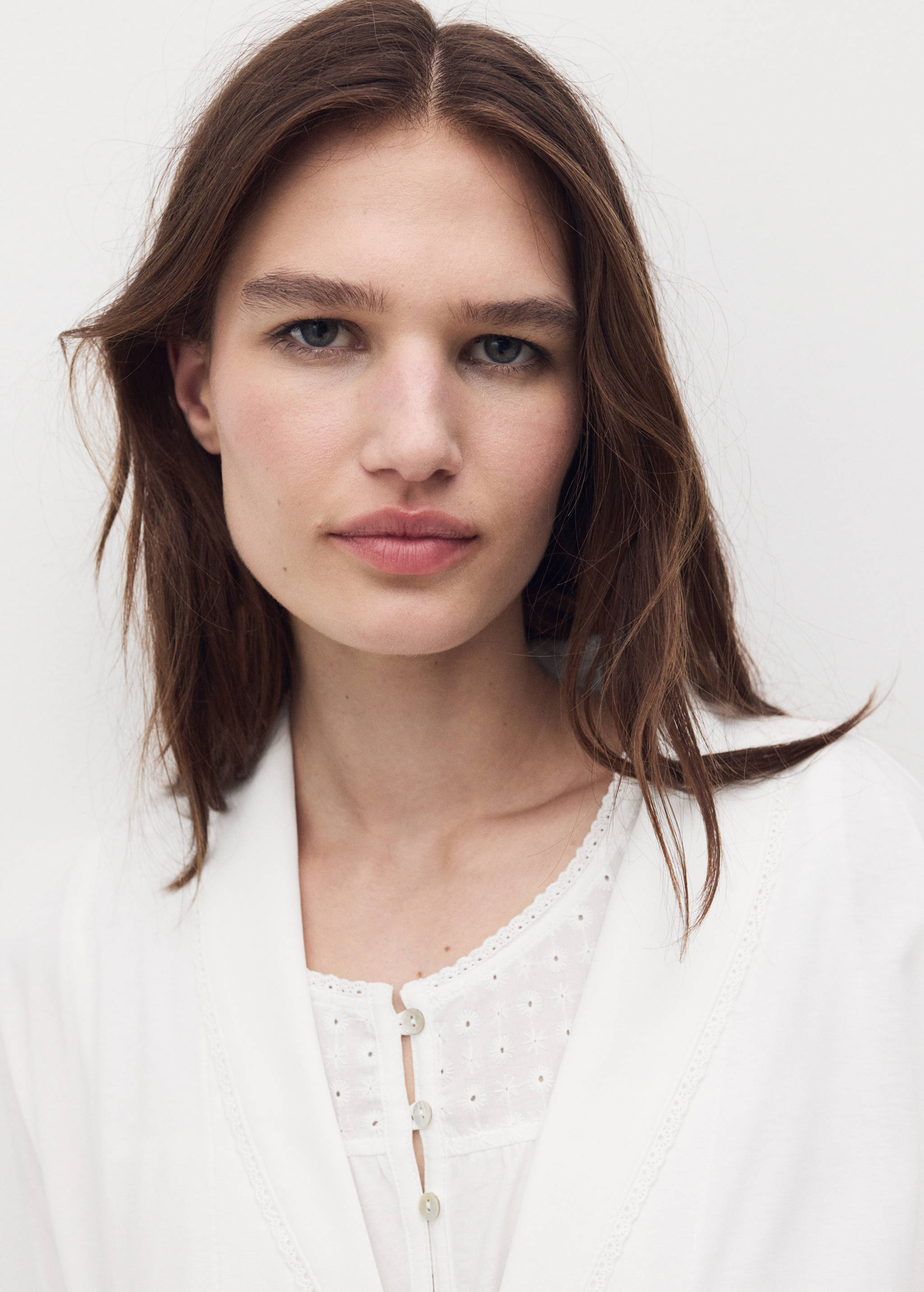 Déshabillé coton détail brodé - Détail de l'article 1