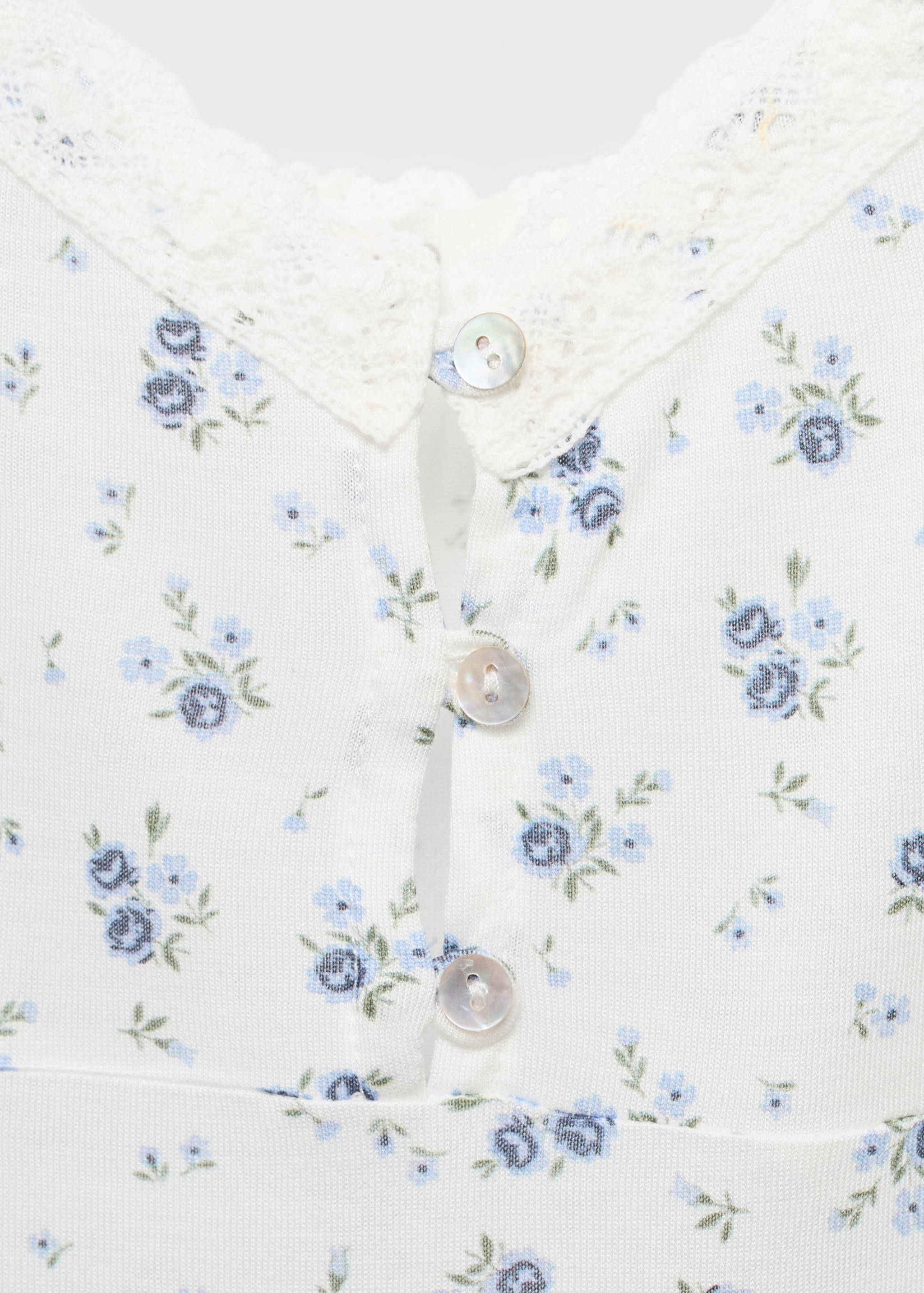 Floral-print lace nightdress - Details of the article 8