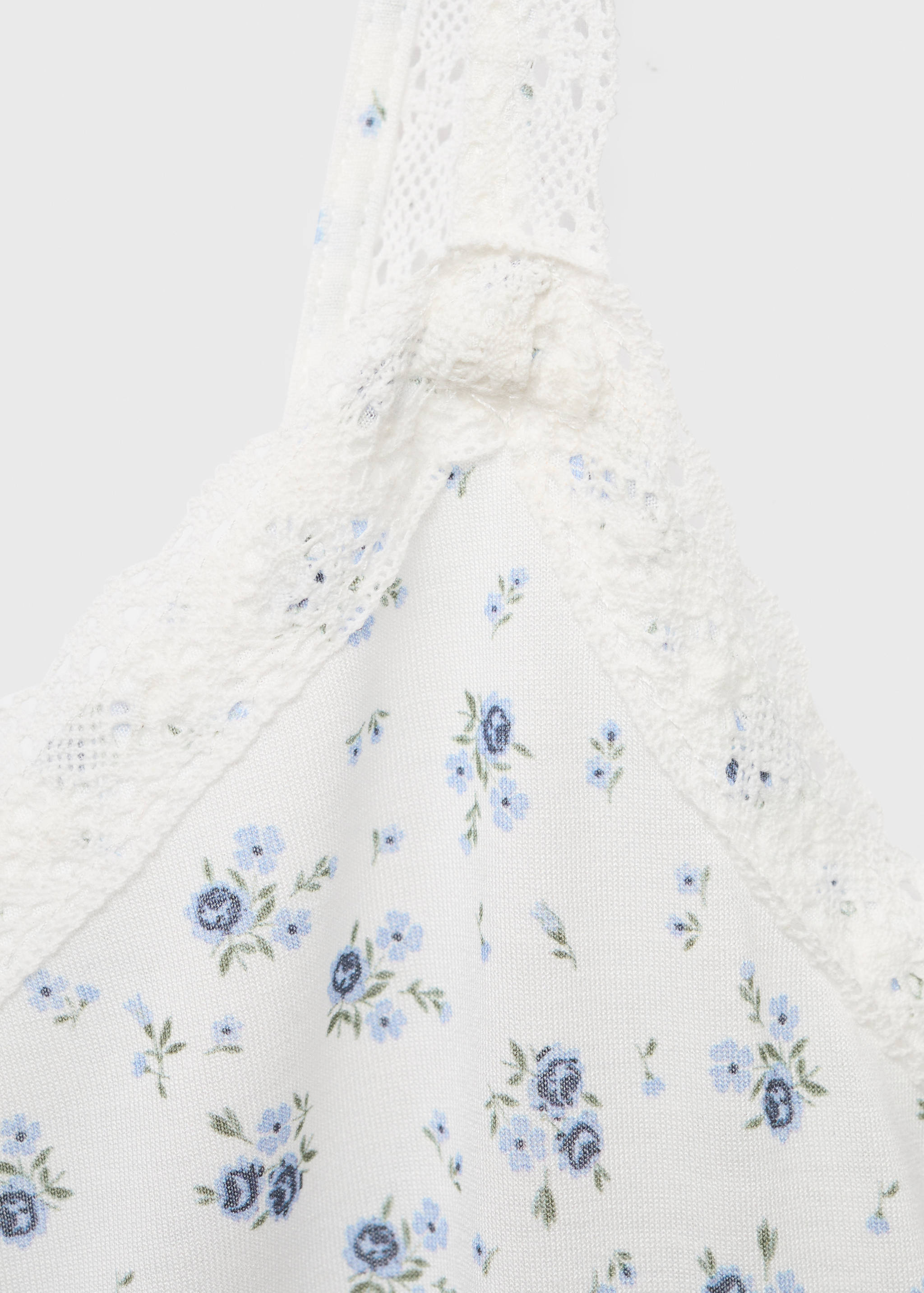 Floral-print lace nightdress - Details of the article 0