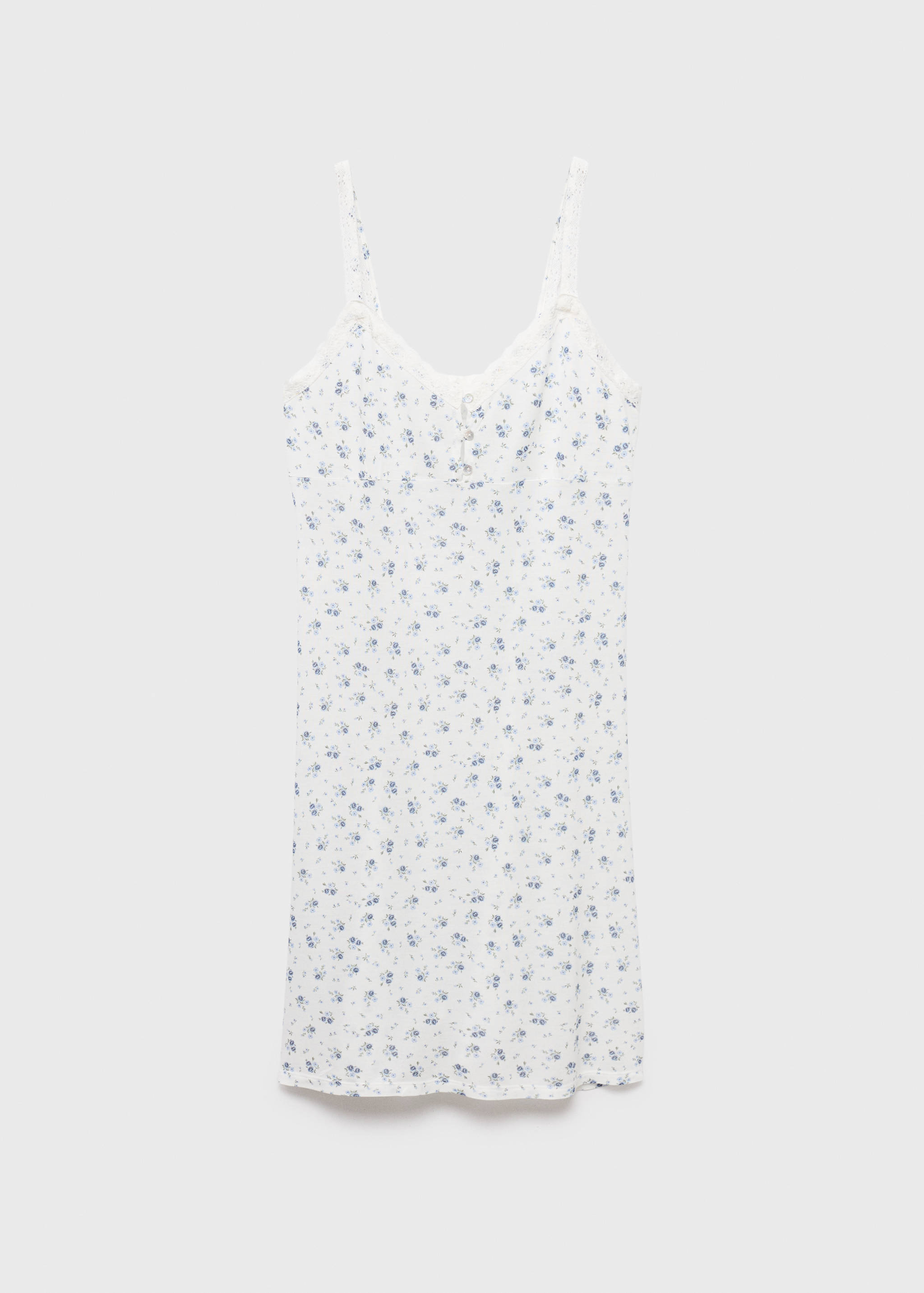 Floral-print lace nightdress - Article without model