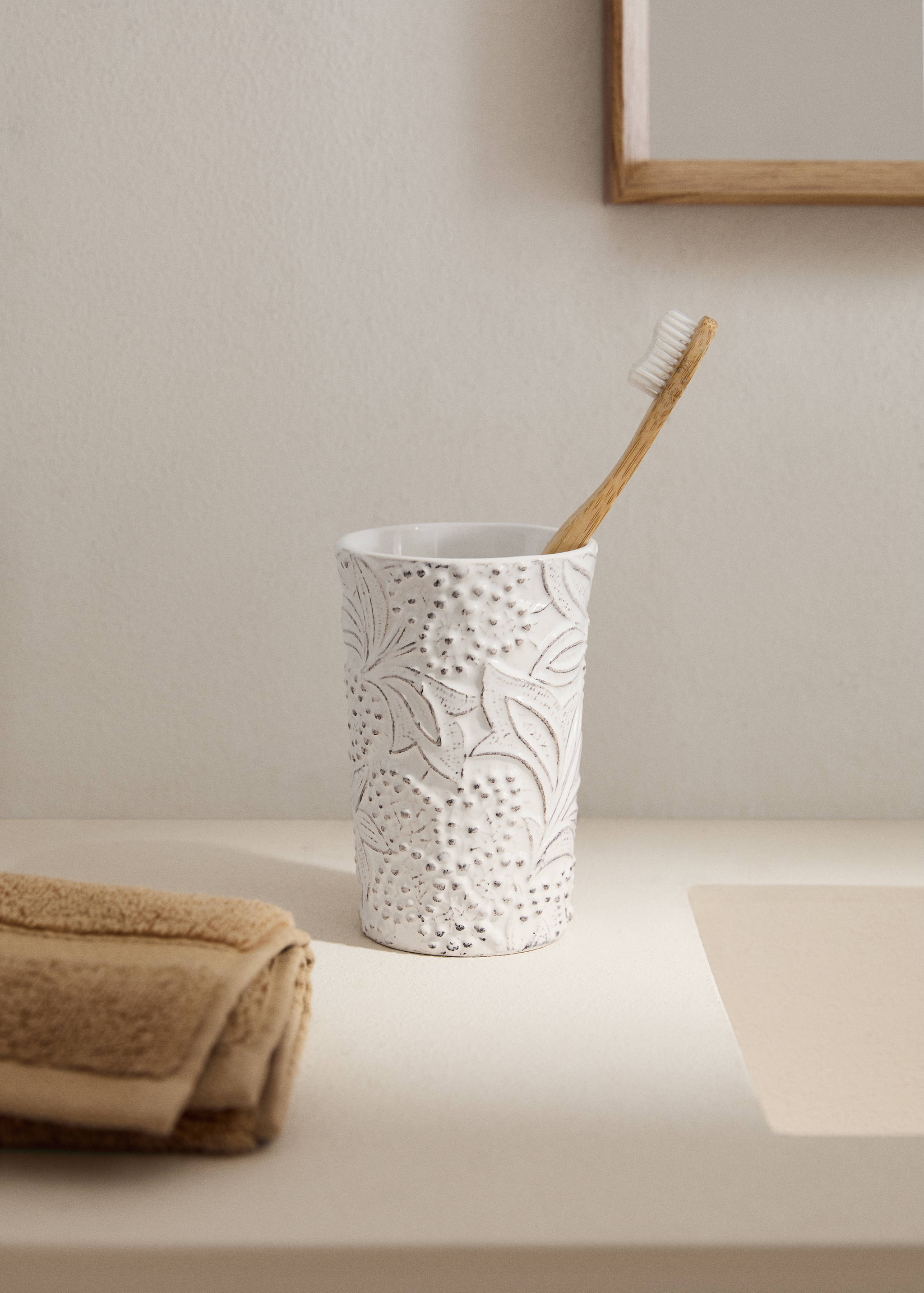 Релефна чаша за баня с принт - Обща равнина