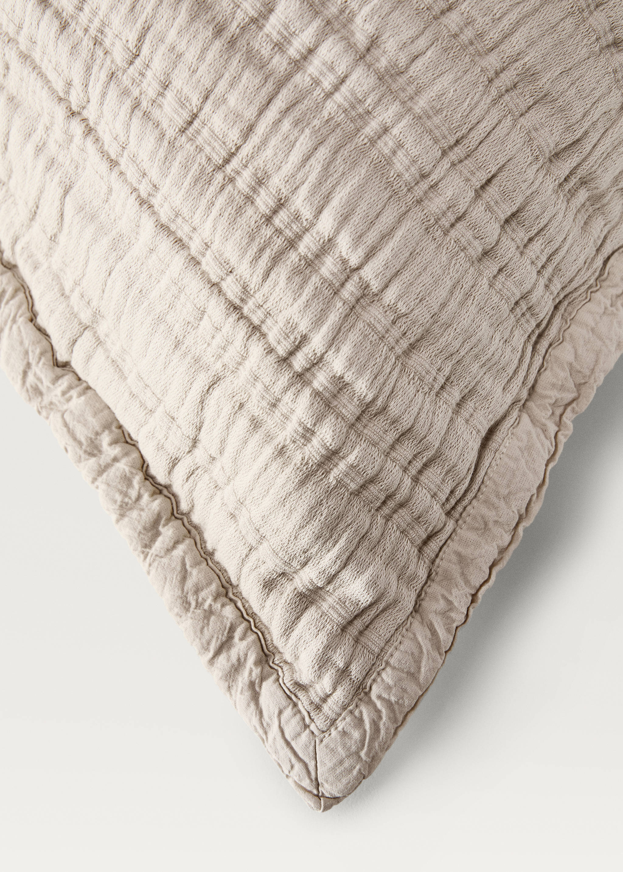 Randigt kuddfodral i bomullsjacquard 50x50 cm - Detaljer om artikeln 3