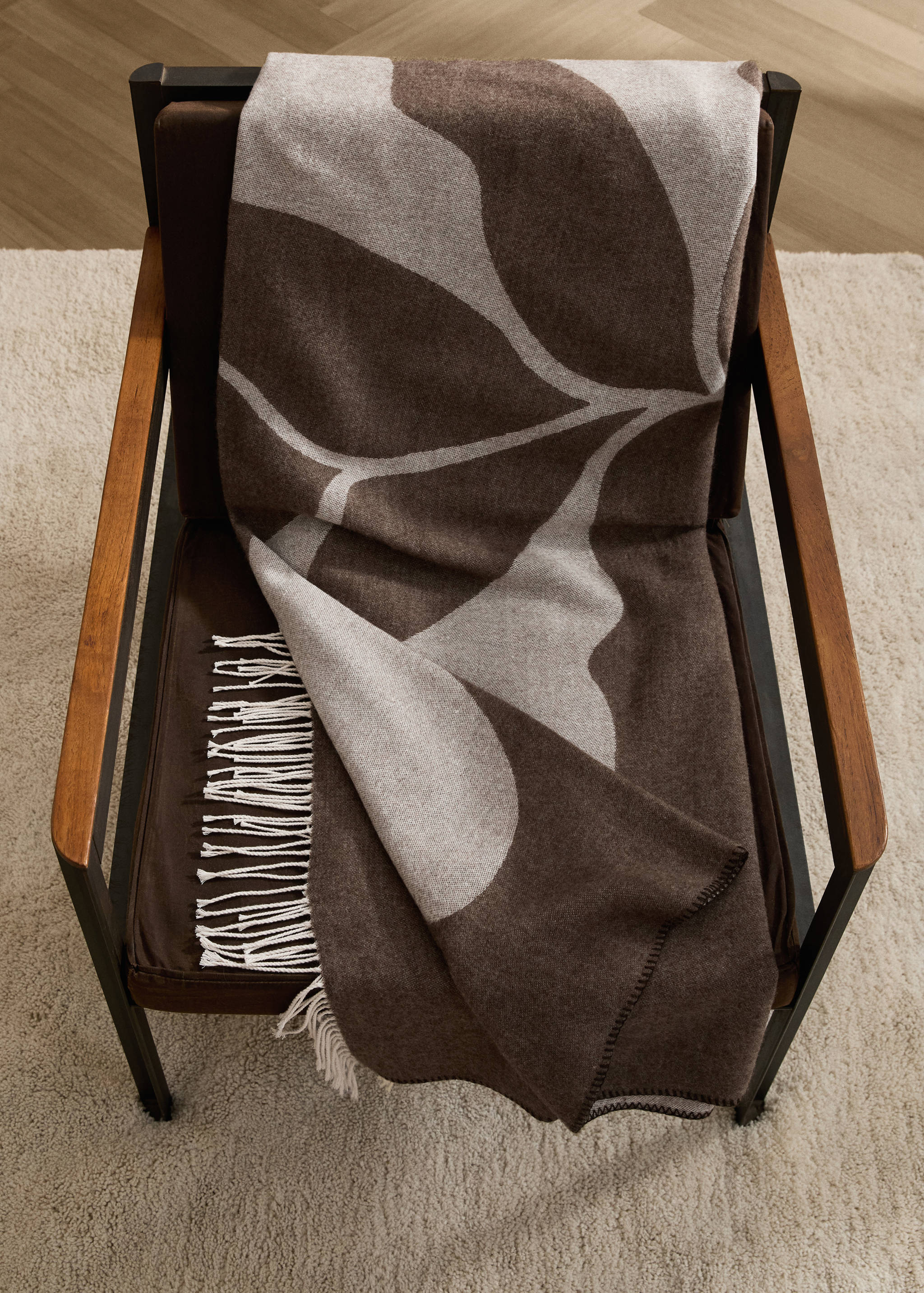 Tvåfärgad filt med mönster - Allmän bild