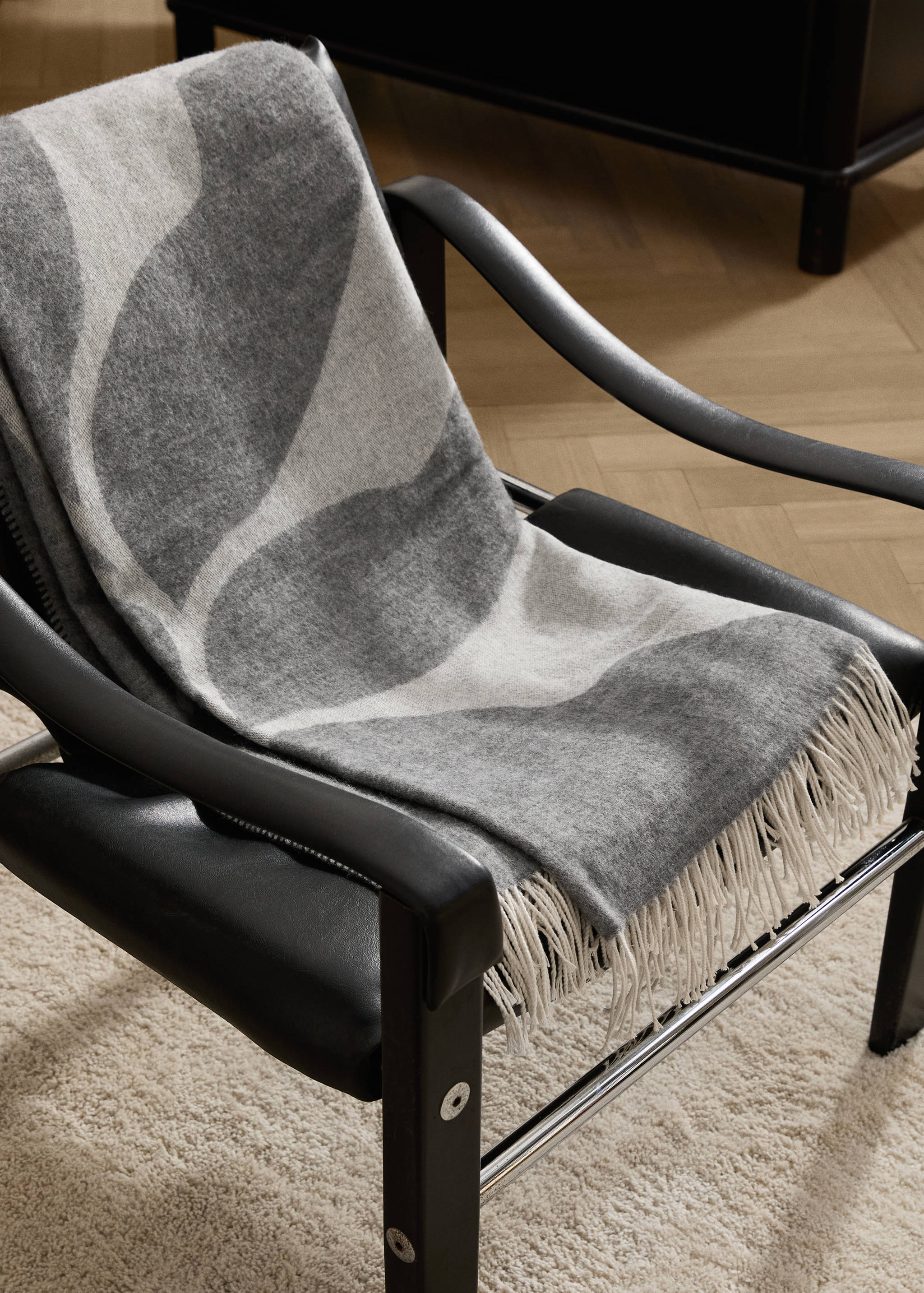 Tvåfärgad filt med mönster - Allmän bild