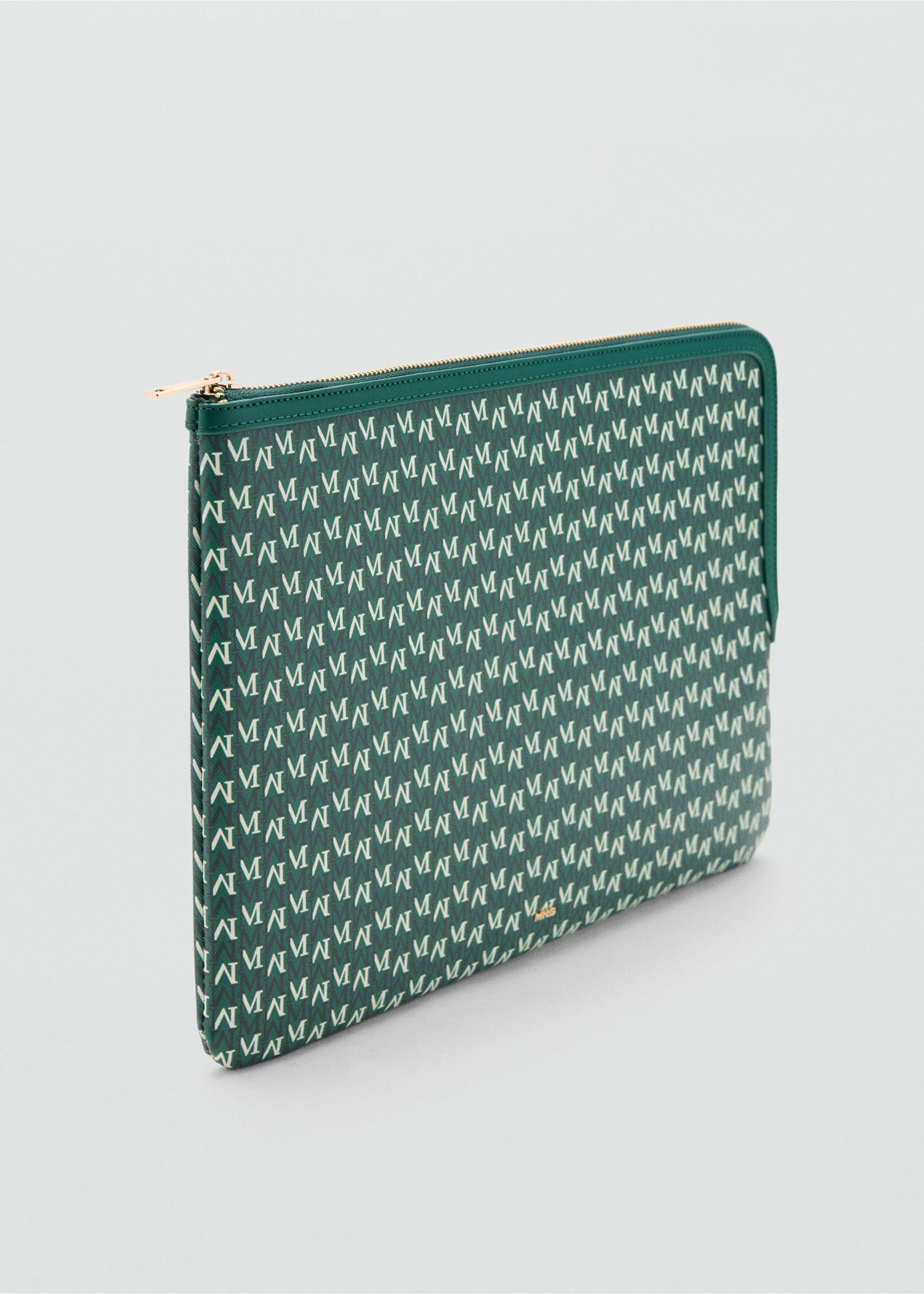 Housse ordinateur portable imprimé logo - Plan moyen, Vert. Ref: 17081534-00.