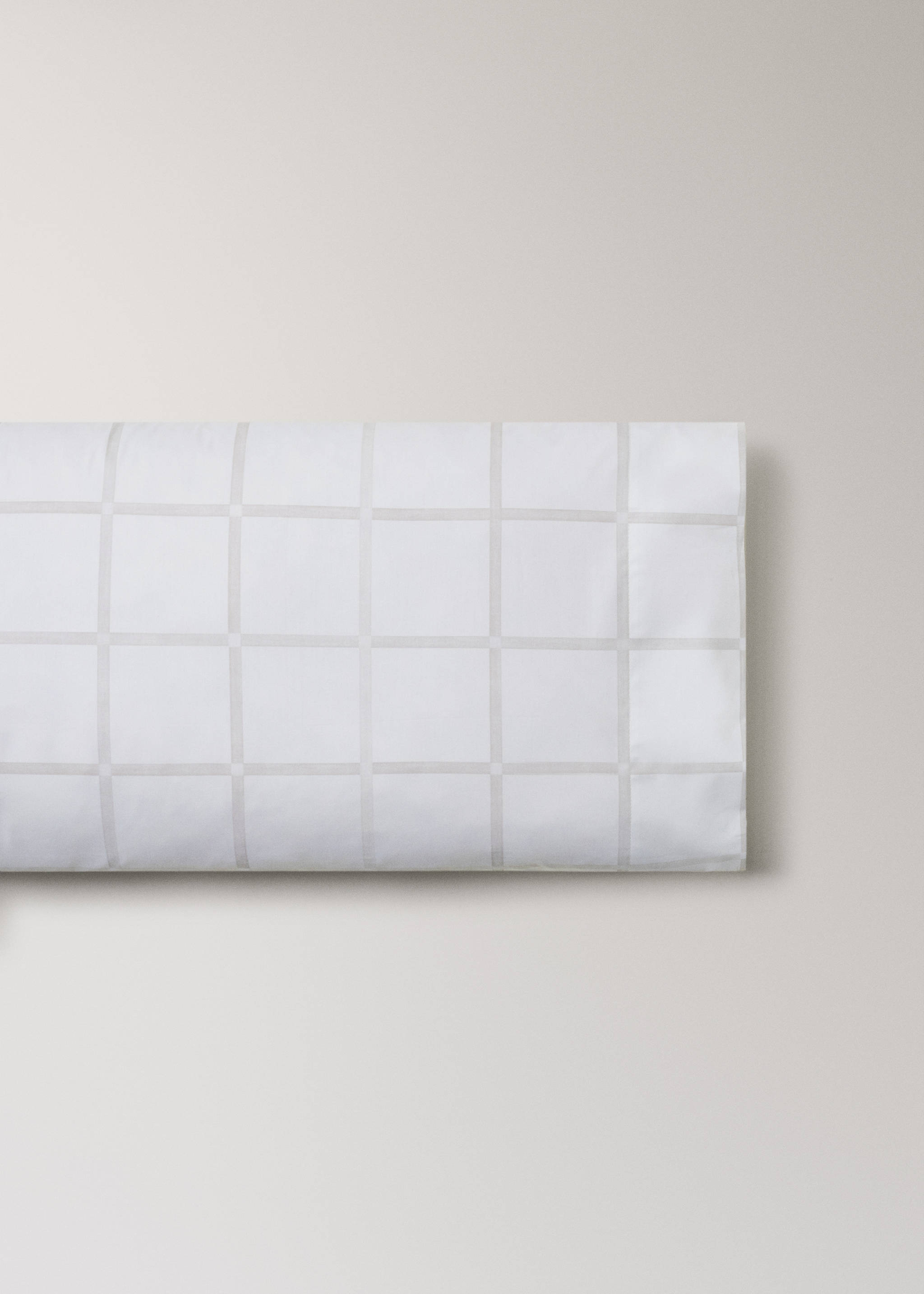 Örngott i bomullspercale med rutigt mönster 45x110 cm - Artikel utan modell