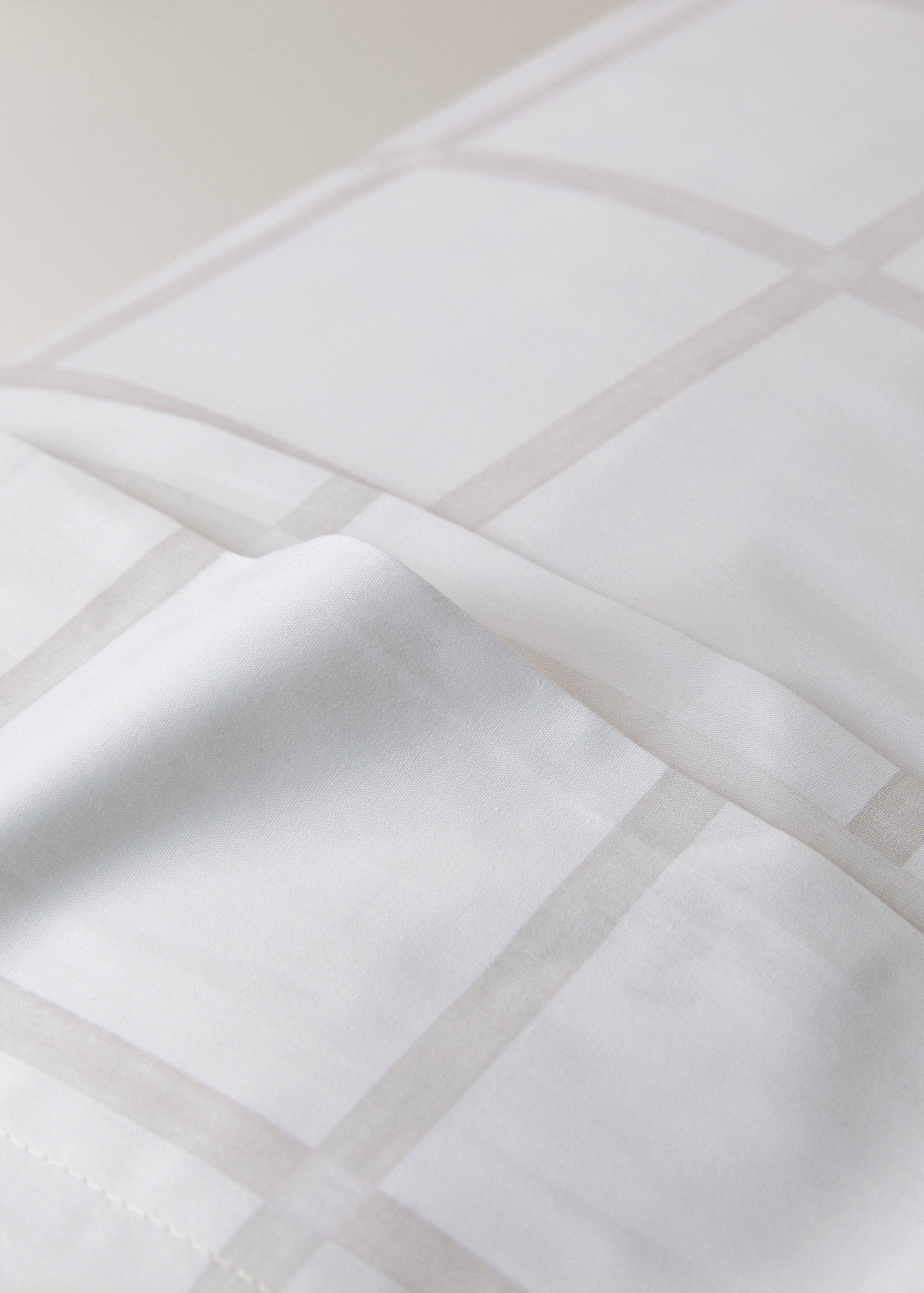 Örngott i bomullspercale med rutigt mönster 45x110 cm - Detaljer om artikeln 1