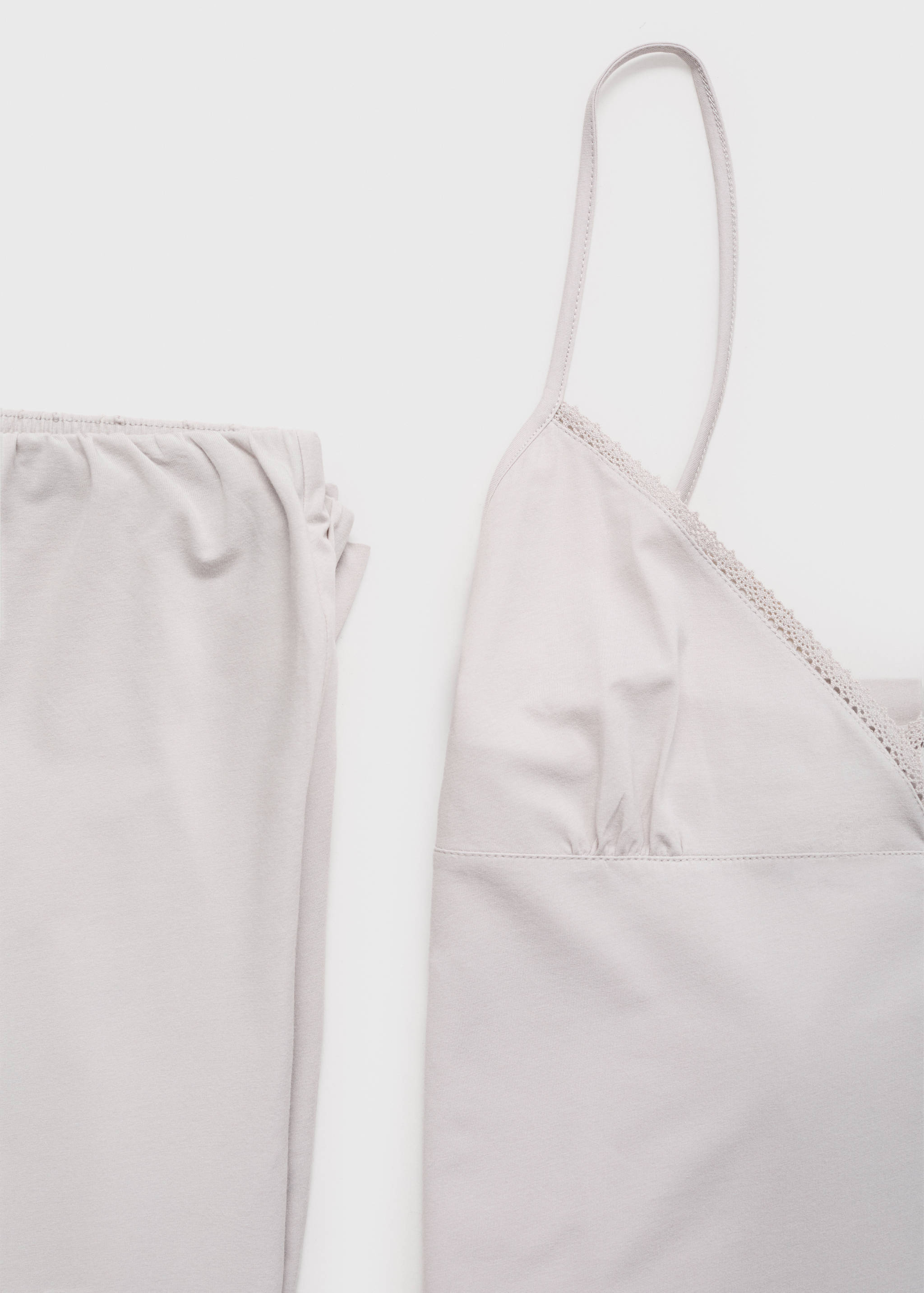 Fluid cotton pyjama bottoms - Details of the article 0