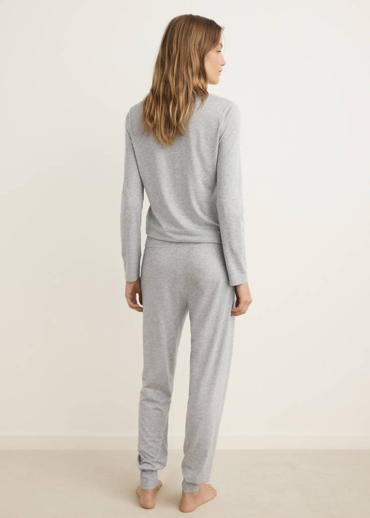 Lyocell cotton pyjama trousers — Light/Pastel Grey