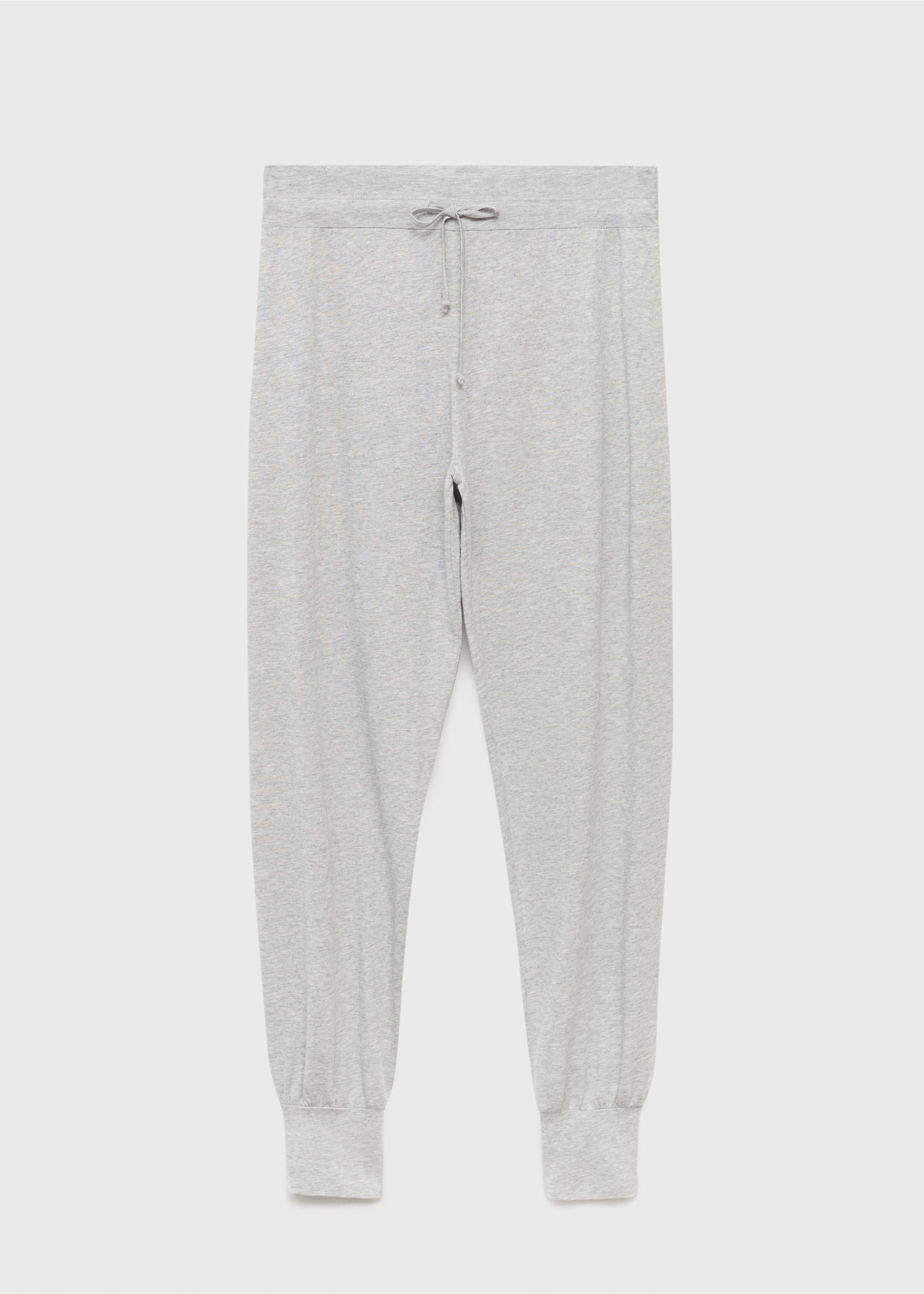 Lyocell cotton pyjama trousers - Article without model, Light/Pastel Grey. Ref: 17081540-00.
