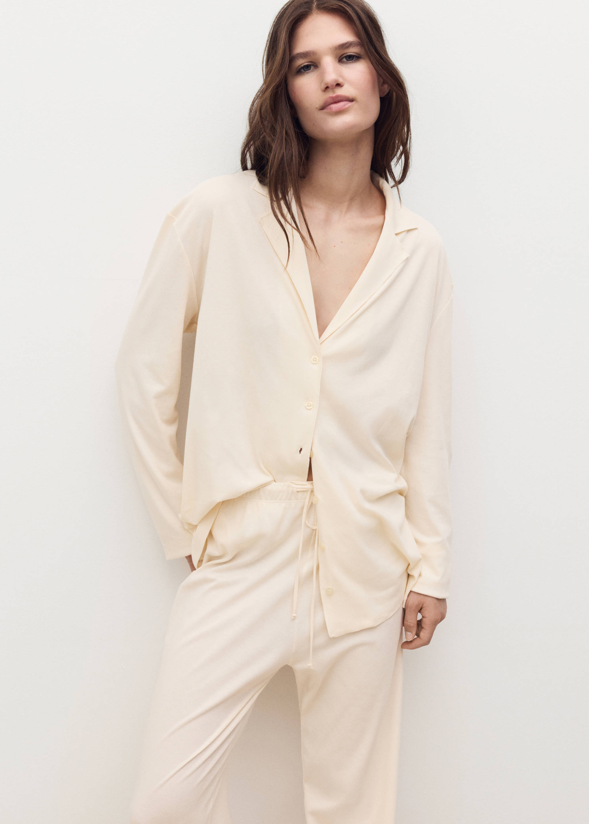 Pantalón pijama algodón liso - Detalle del artículo 1