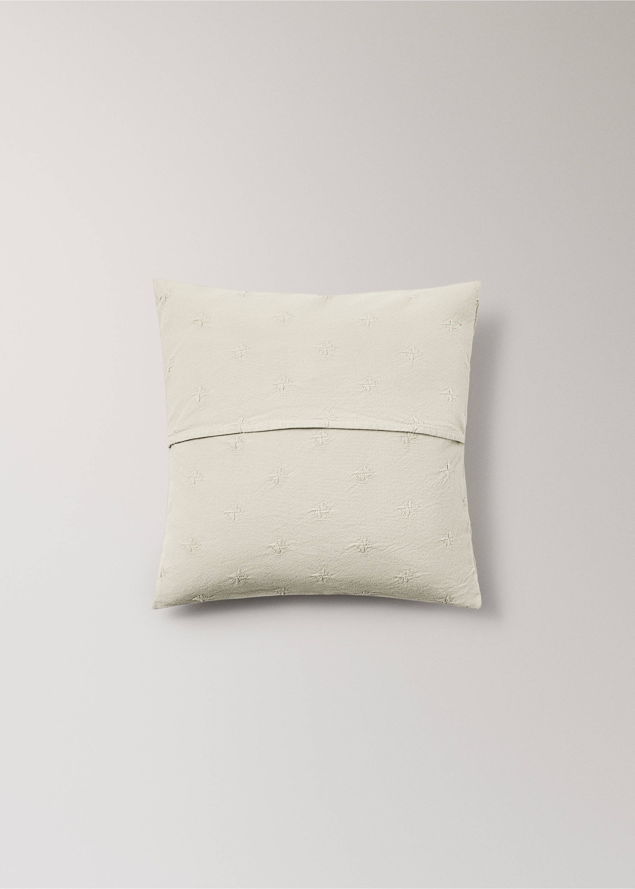 Children’s cotton jacquard cushion cover 40x40 cm - Details of the article 1, Pastel Green. Ref: 17081546-00.