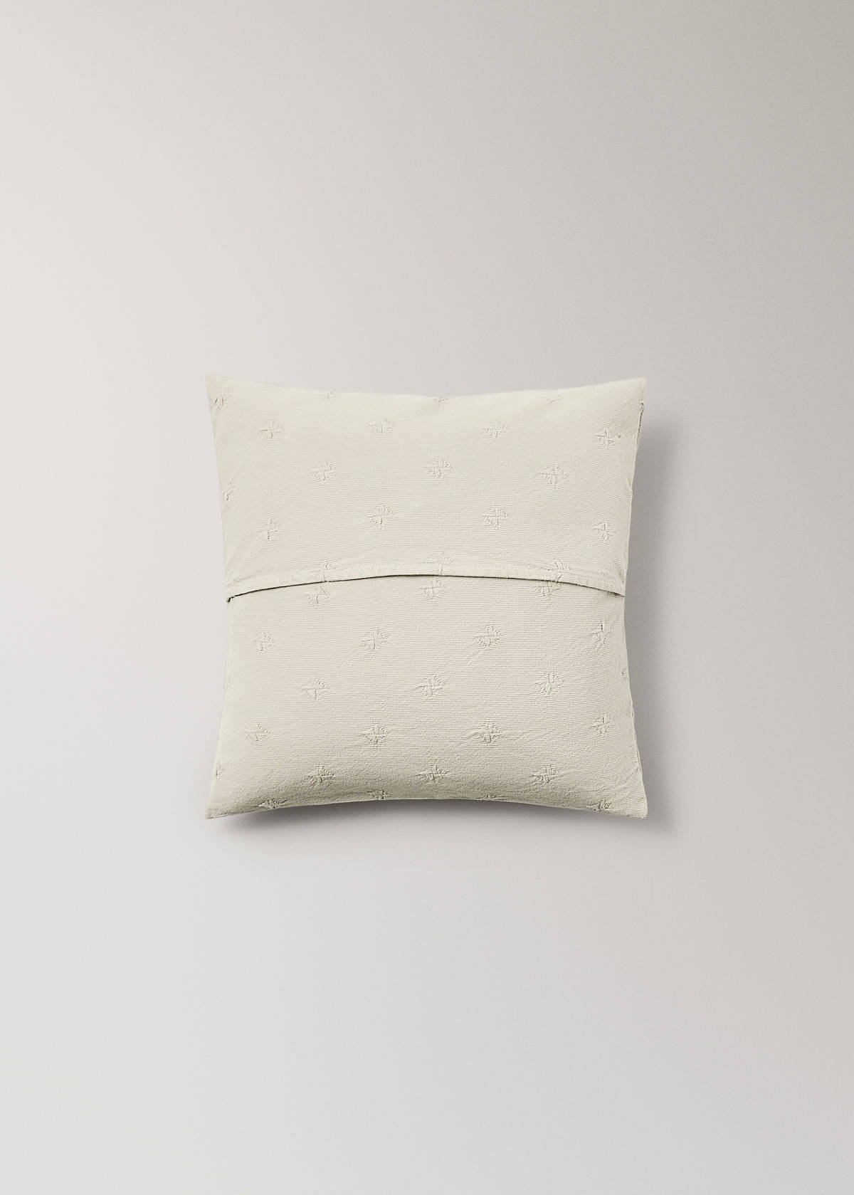 Children’s cotton jacquard cushion cover 40x40 cm — Pastel Green