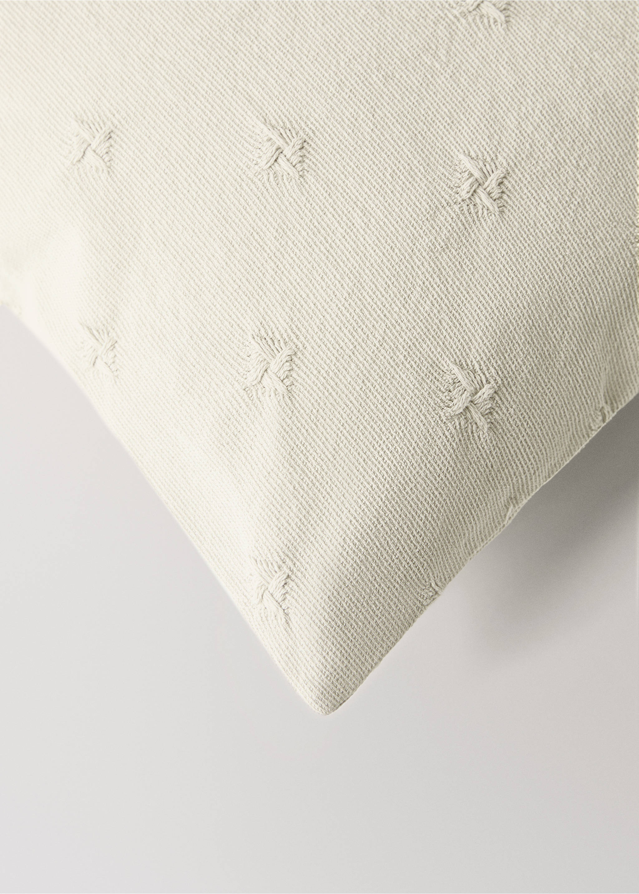 Children’s cotton jacquard cushion cover 40x40 cm - Details of the article 2, Pastel Green. Ref: 17081546-00.