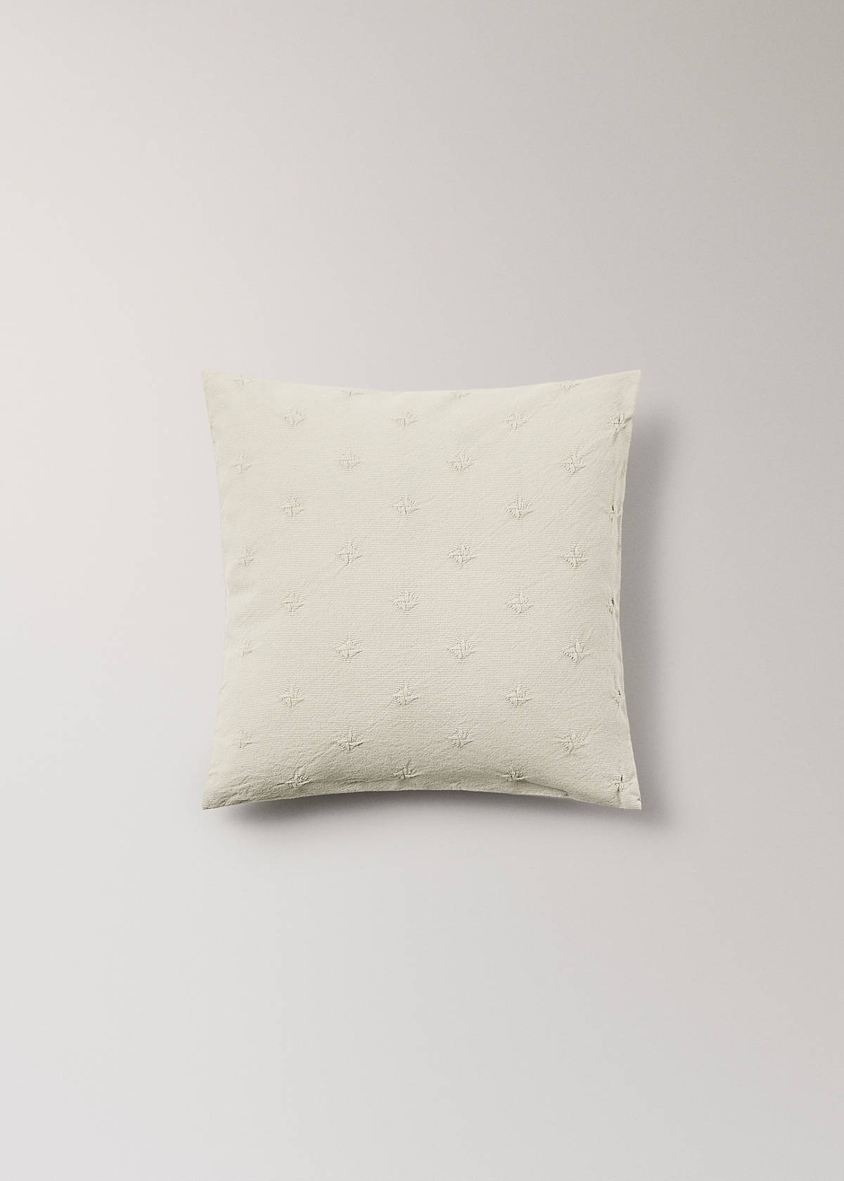 Children’s cotton jacquard cushion cover 40x40 cm — Pastel Green