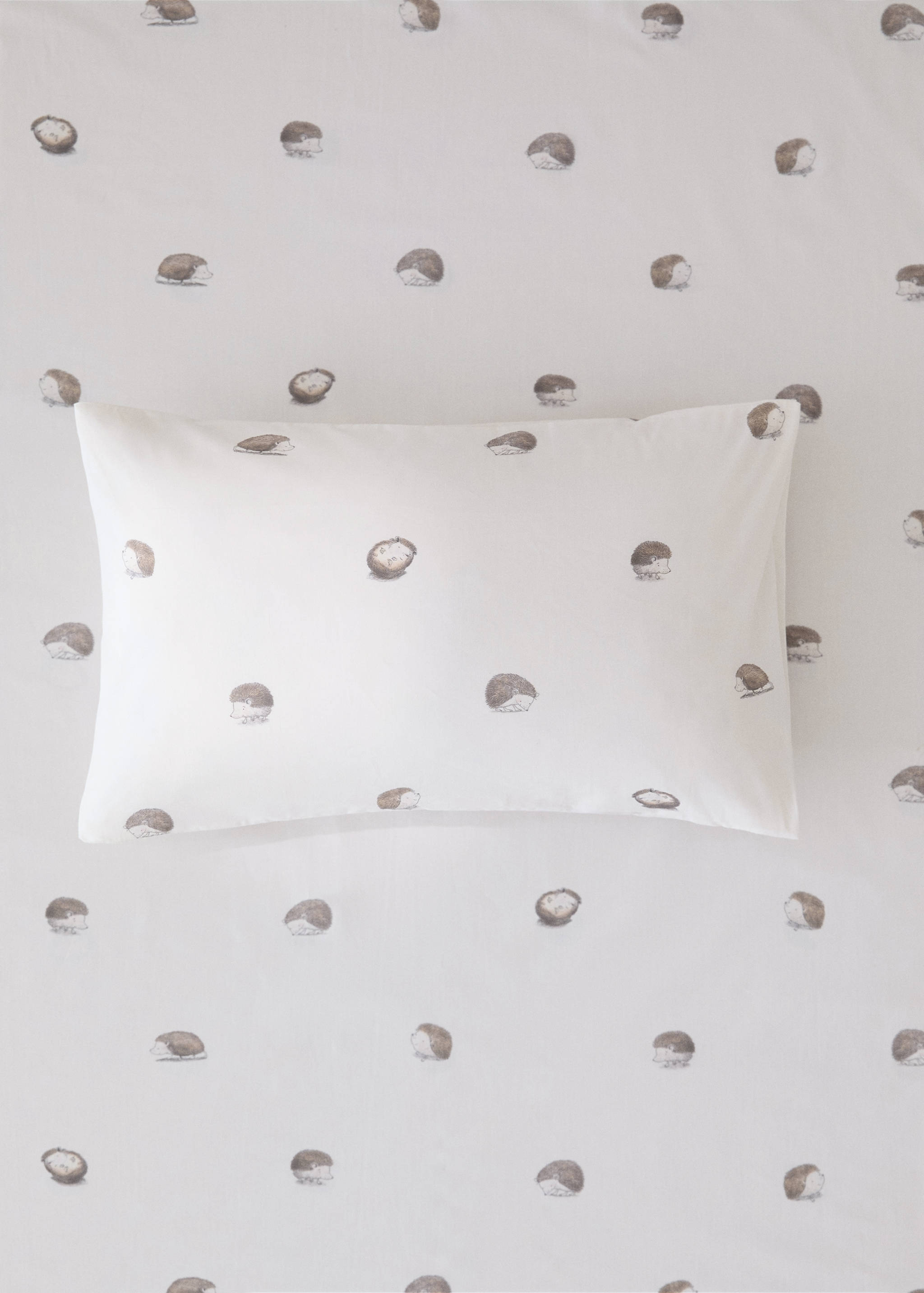 Funda coixí infantil cotó estampat eriçons 30x50 cm - Pla general