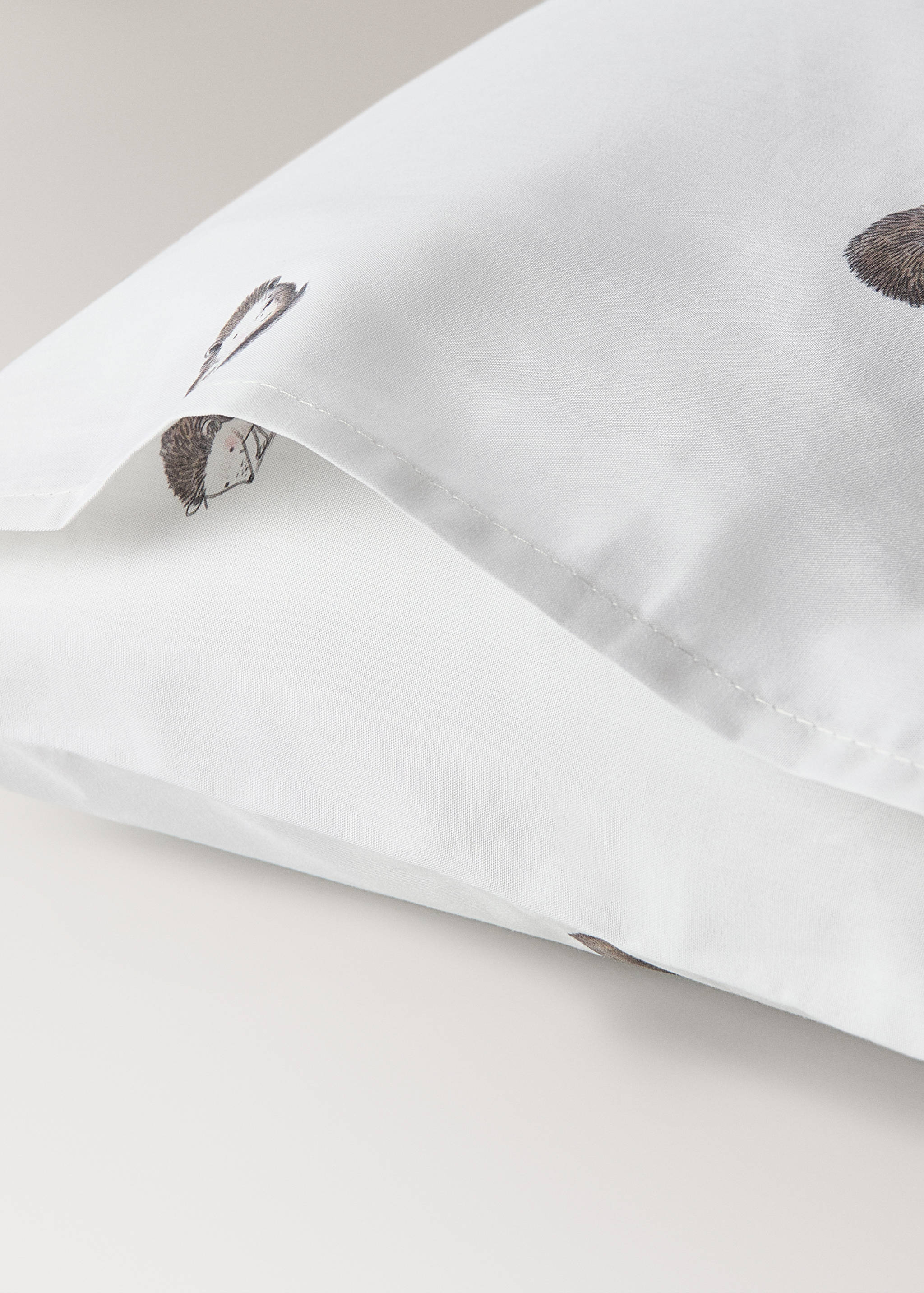 Funda coixí infantil cotó estampat eriçons 30x50 cm - Detall de l'article 1