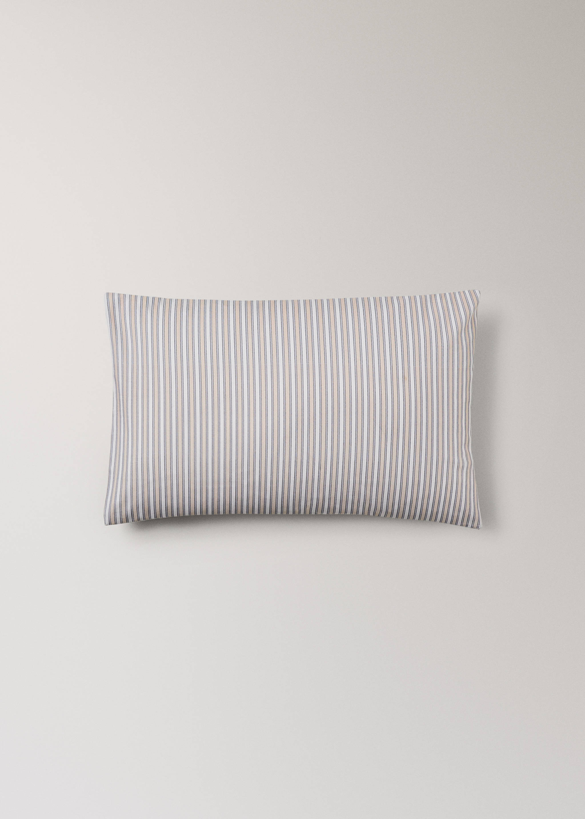 Percale cotton children's pillowcase with fine-striped print 30x50 cm - Article without model