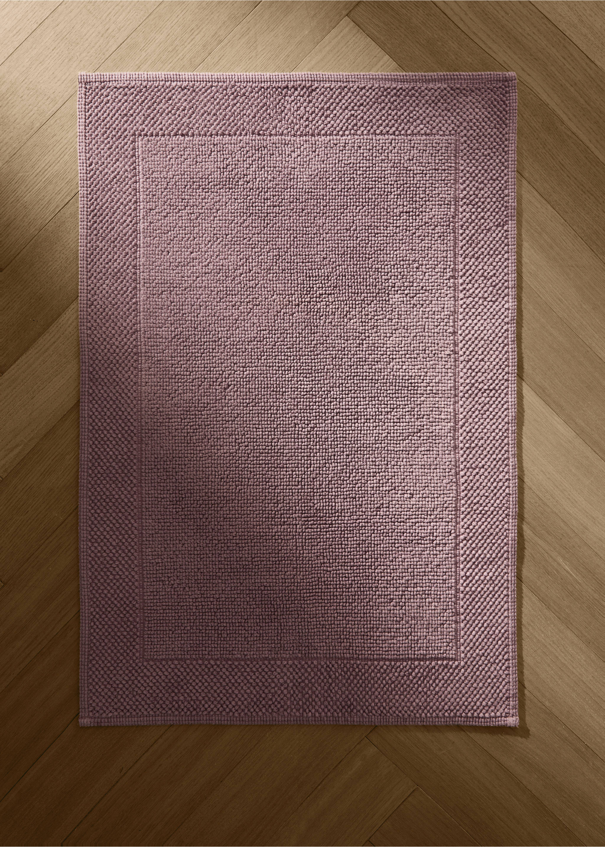 Памучен килим за баня с обемно боядисване - Обща равнина, Лилаво. Ref: 17081554-00.